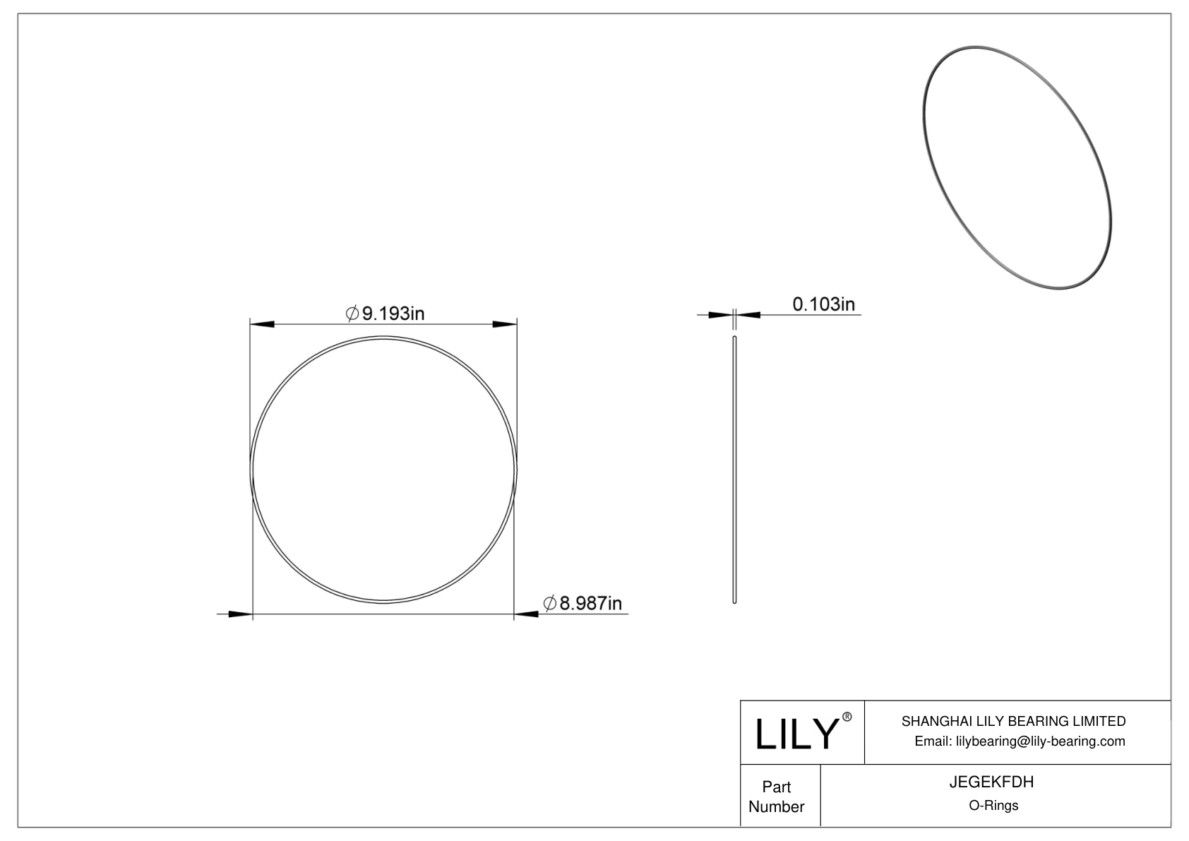 JEGEKFDH 圆形耐化学性 O 形圈 cad drawing