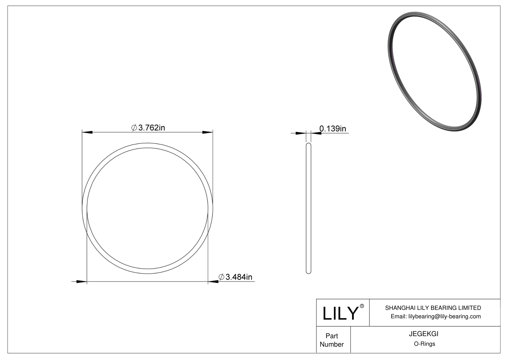 JEGEKGI Juntas tóricas redondas resistentes a productos químicos cad drawing