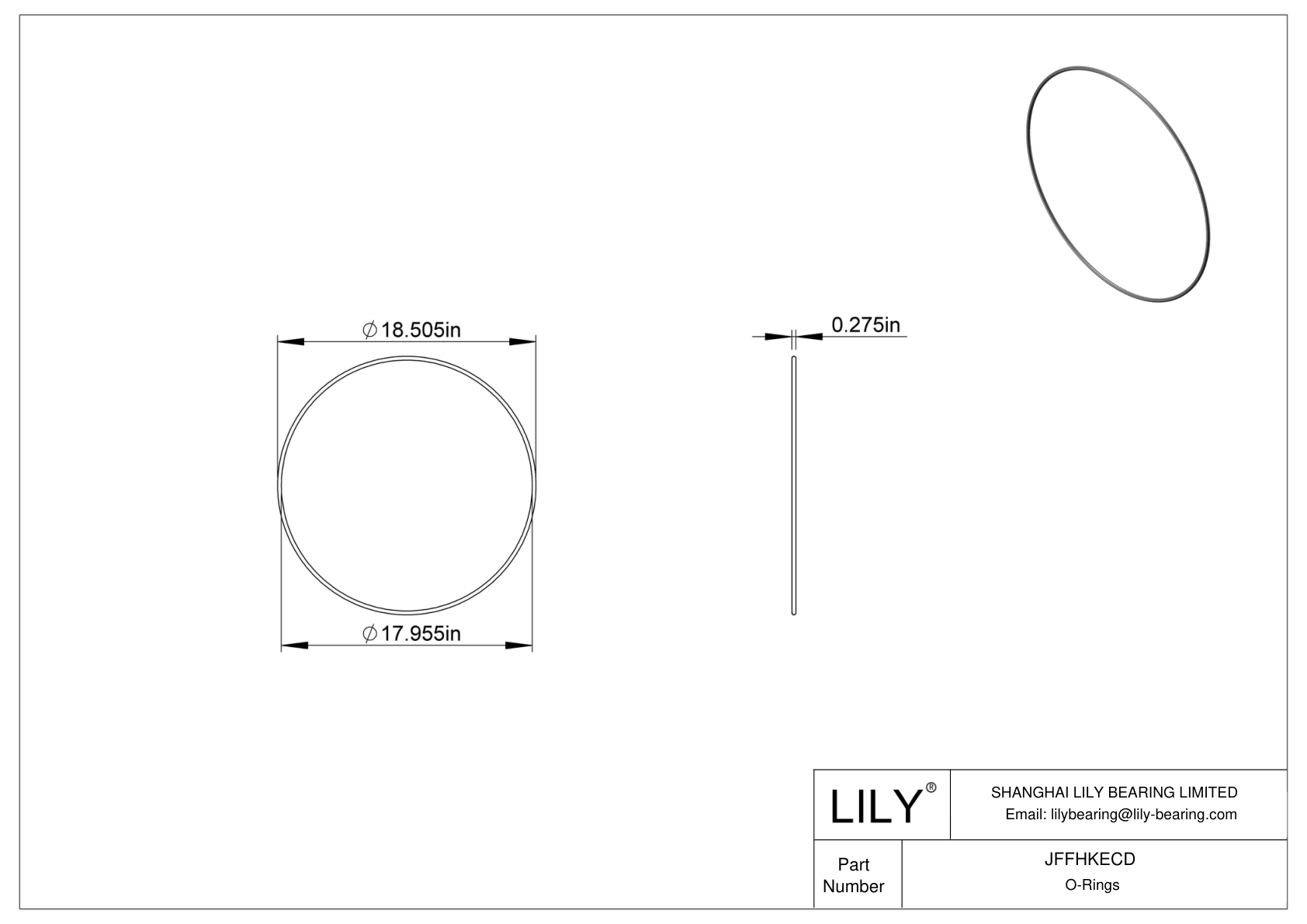 JFFHKECD 防水防蒸汽 O 形圈 cad drawing