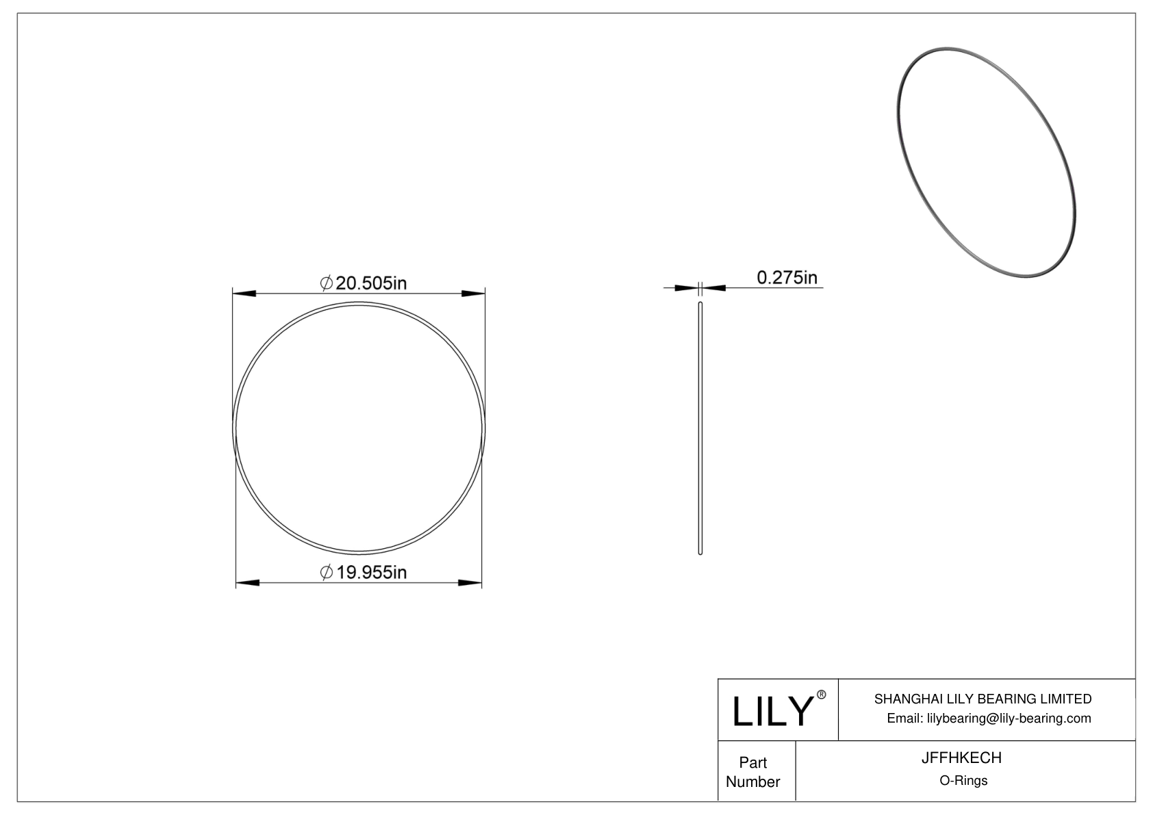 JFFHKECH Water And Steam Resistant O-Rings cad drawing