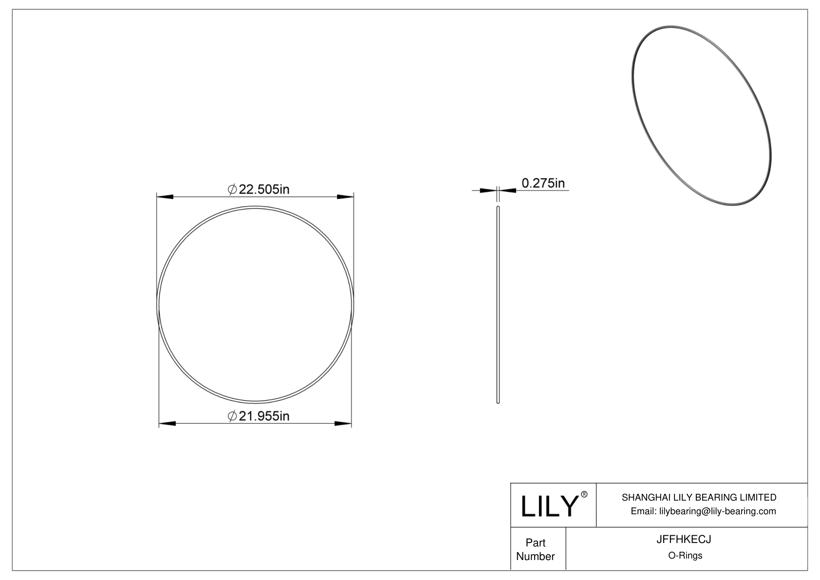 JFFHKECJ 防水防蒸汽 O 形圈 cad drawing