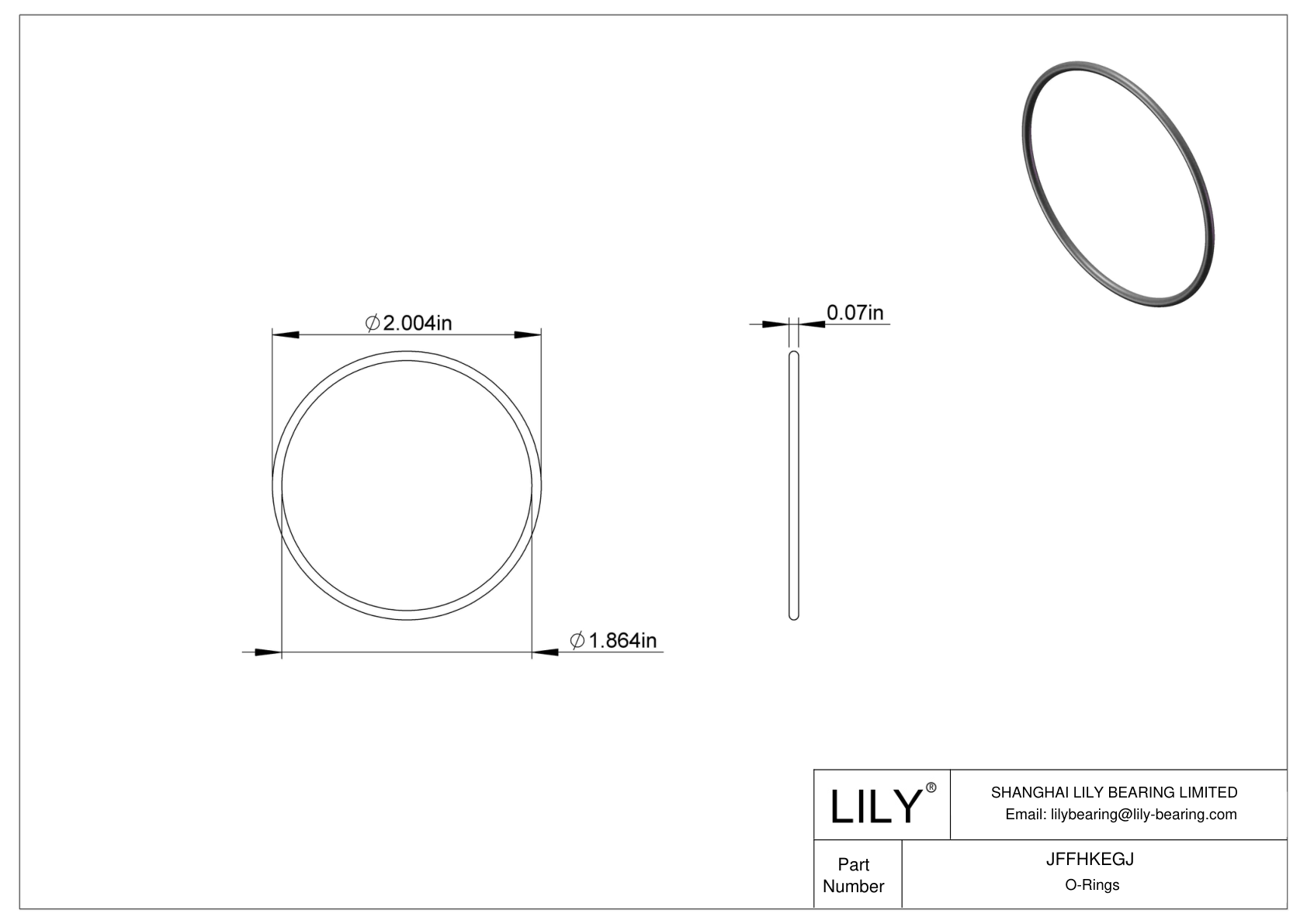 JFFHKEGJ Water And Steam Resistant O-Rings cad drawing