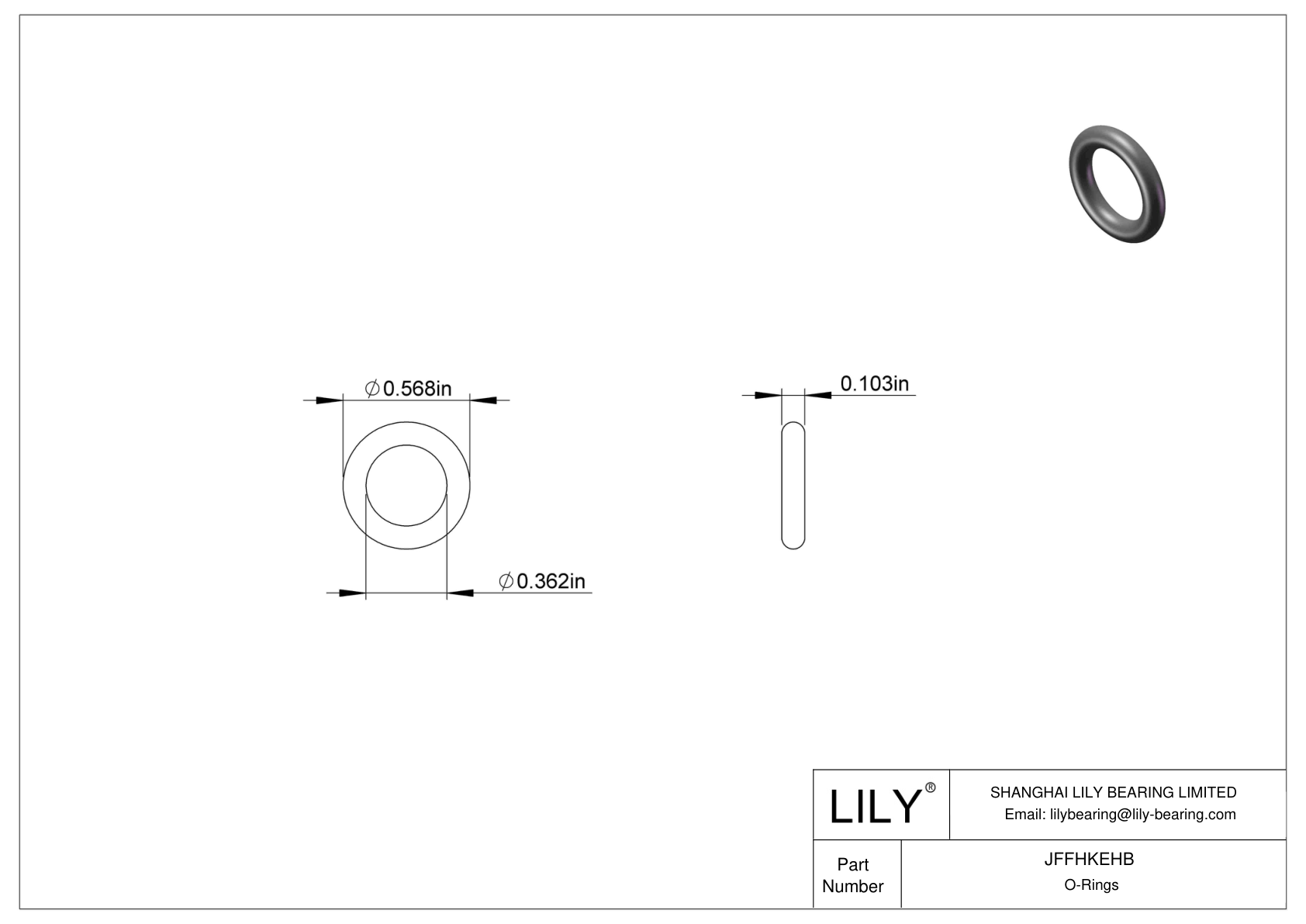 JFFHKEHB Water And Steam Resistant O-Rings cad drawing