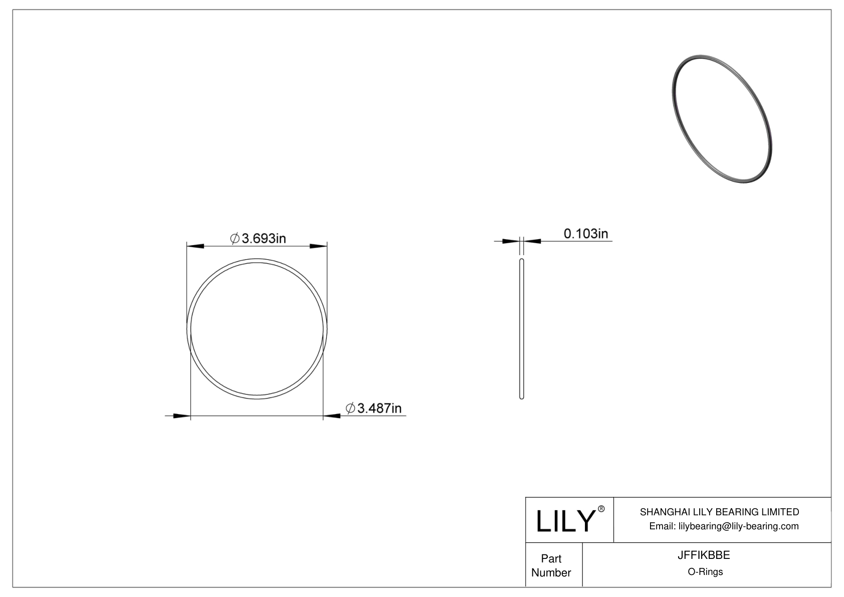 JFFIKBBE 圆形耐油 O 形圈 cad drawing