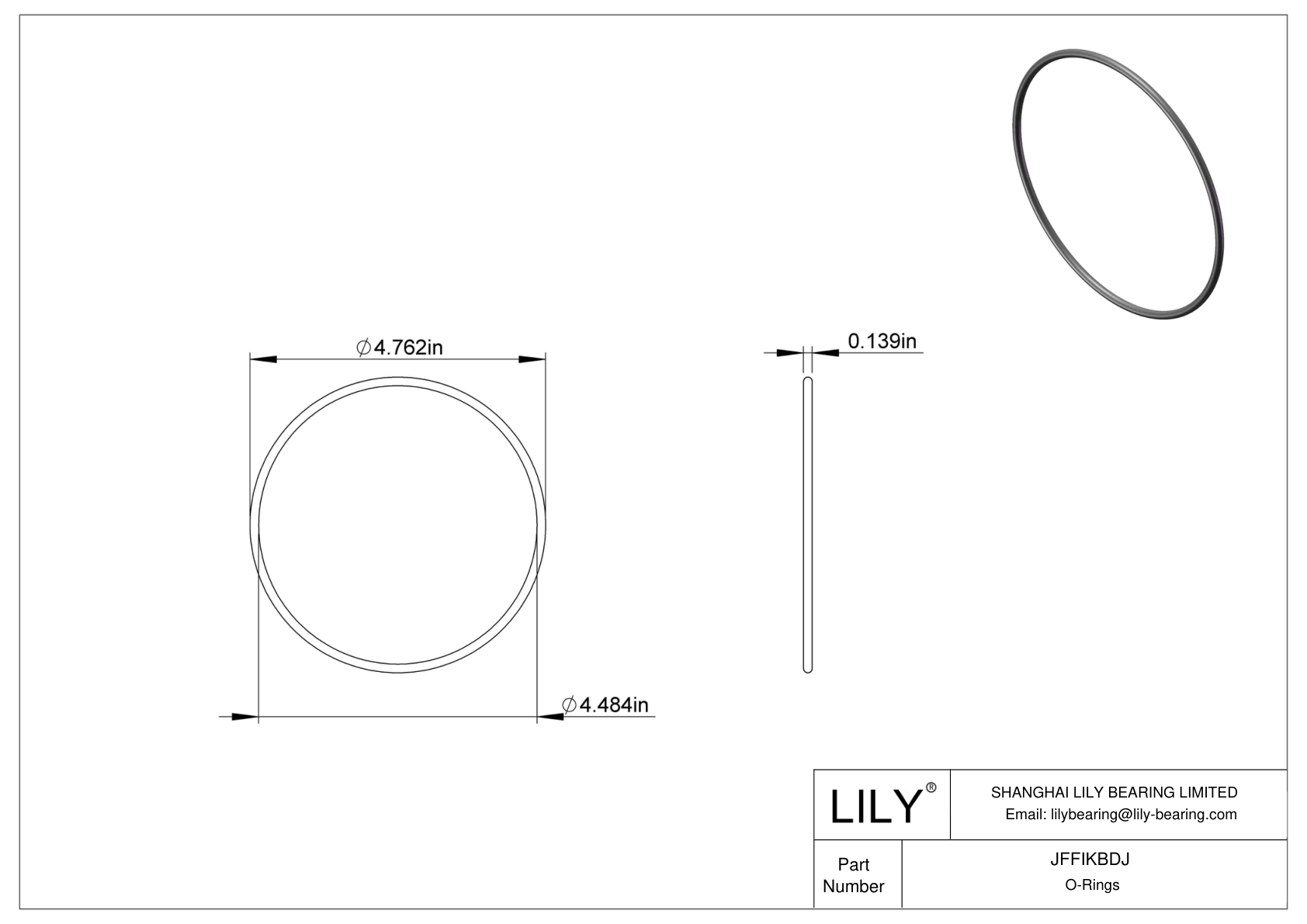 JFFIKBDJ Juntas tóricas redondas resistentes al aceite cad drawing