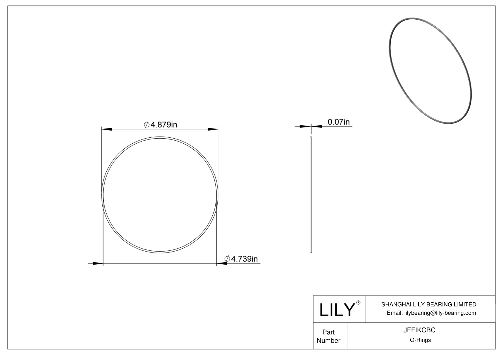 JFFIKCBC Juntas tóricas redondas resistentes al aceite cad drawing