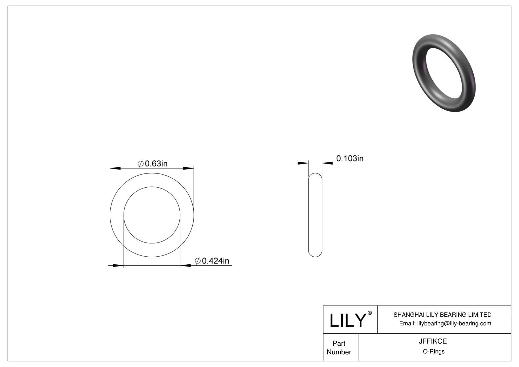 JFFIKCE Juntas tóricas redondas resistentes al aceite cad drawing