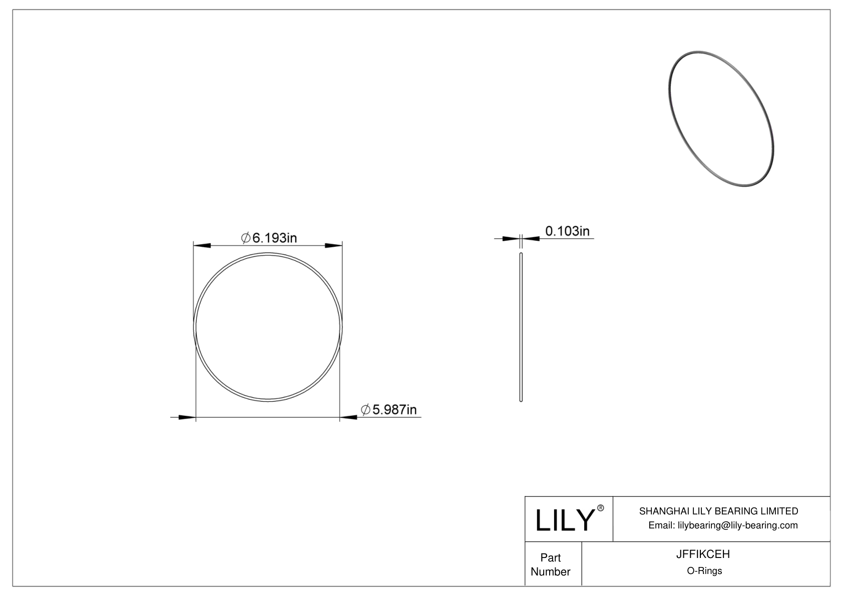 JFFIKCEH 圆形耐油 O 形圈 cad drawing