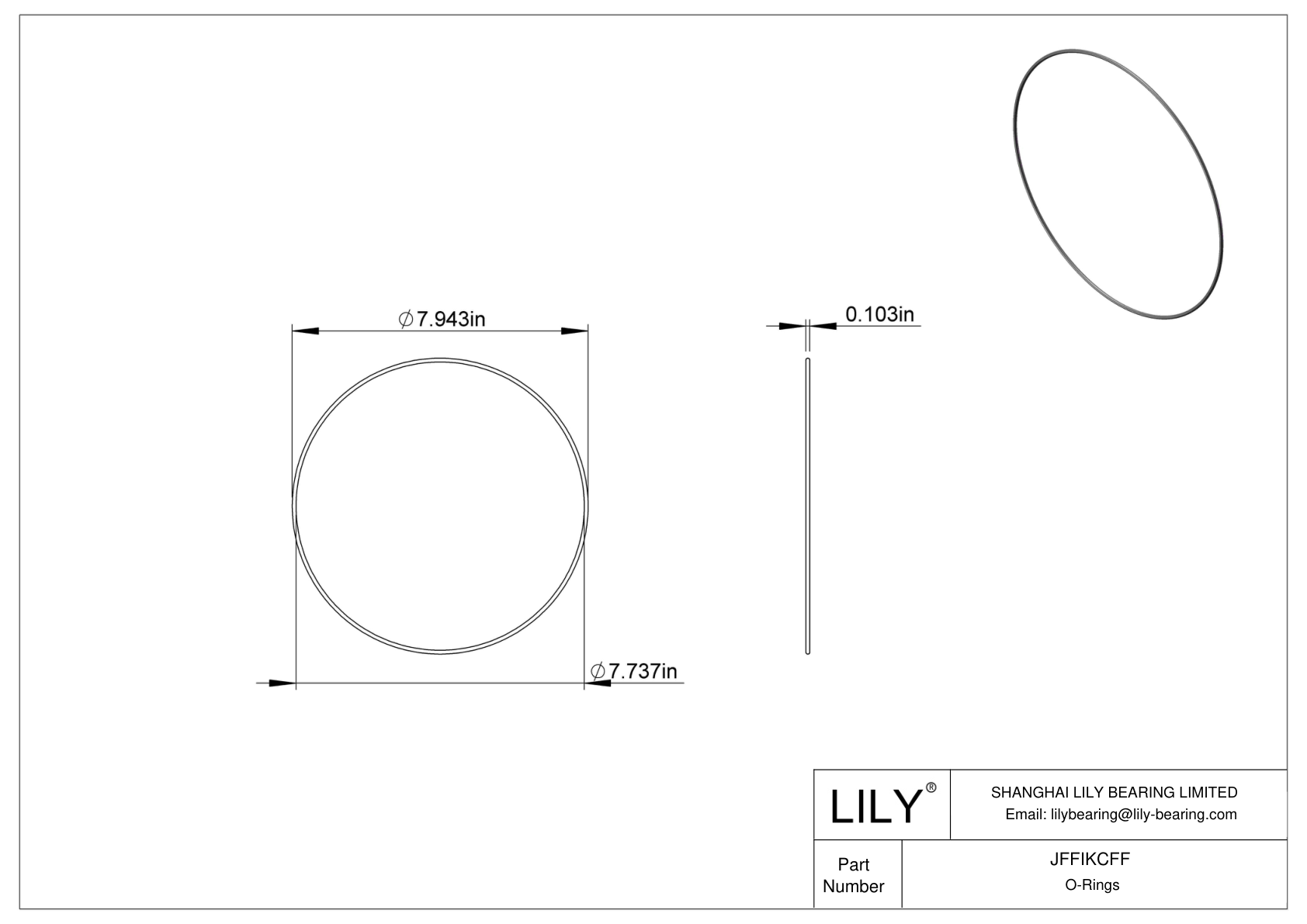 JFFIKCFF 圆形耐油 O 形圈 cad drawing