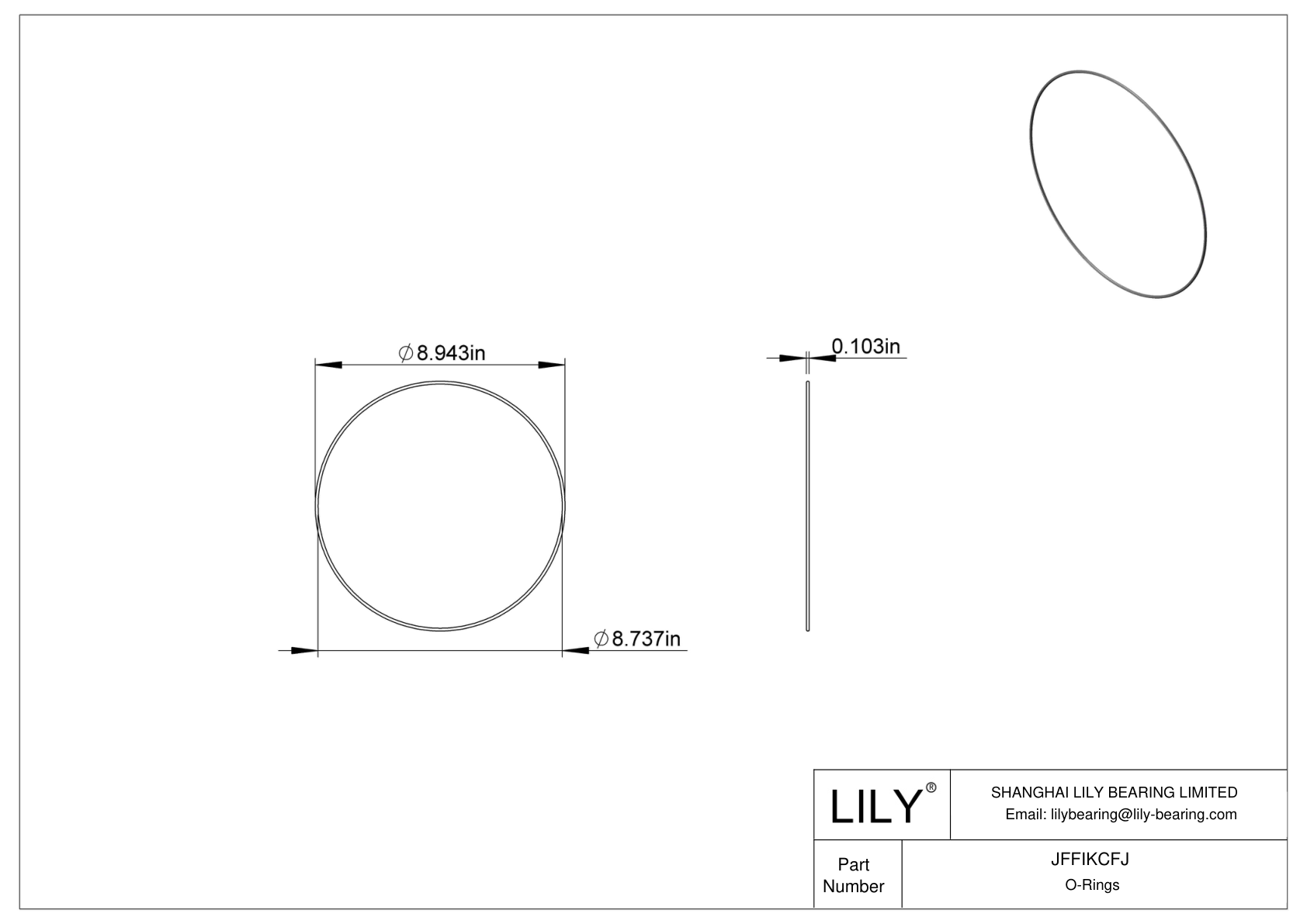 JFFIKCFJ 圆形耐油 O 形圈 cad drawing