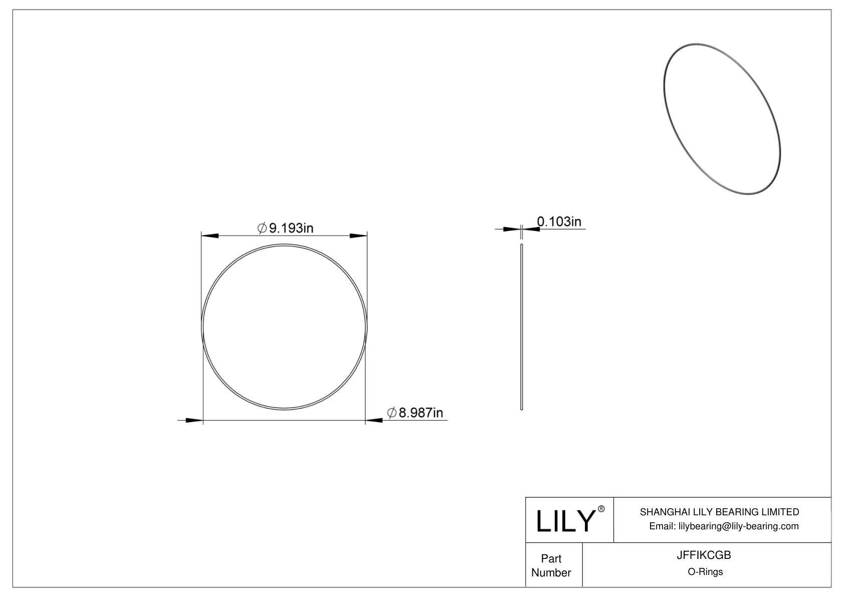 JFFIKCGB 圆形耐油 O 形圈 cad drawing