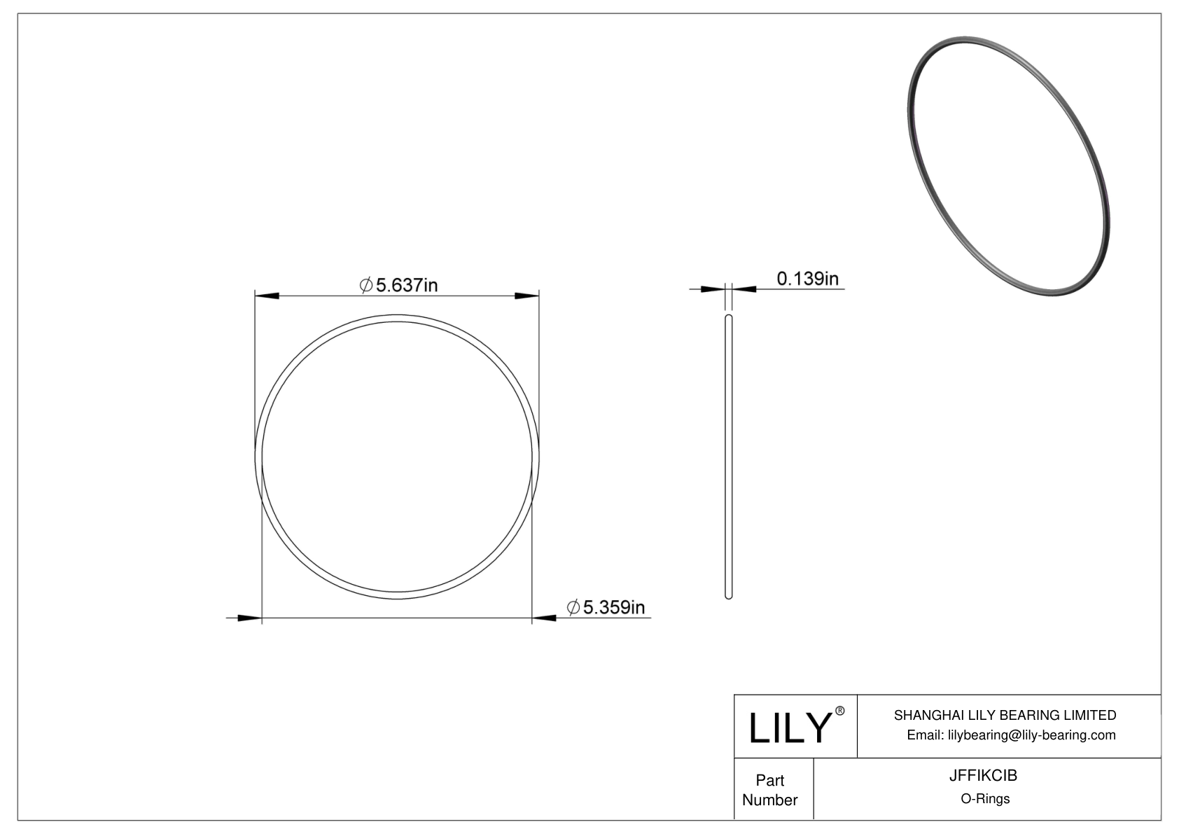 JFFIKCIB 圆形耐油 O 形圈 cad drawing