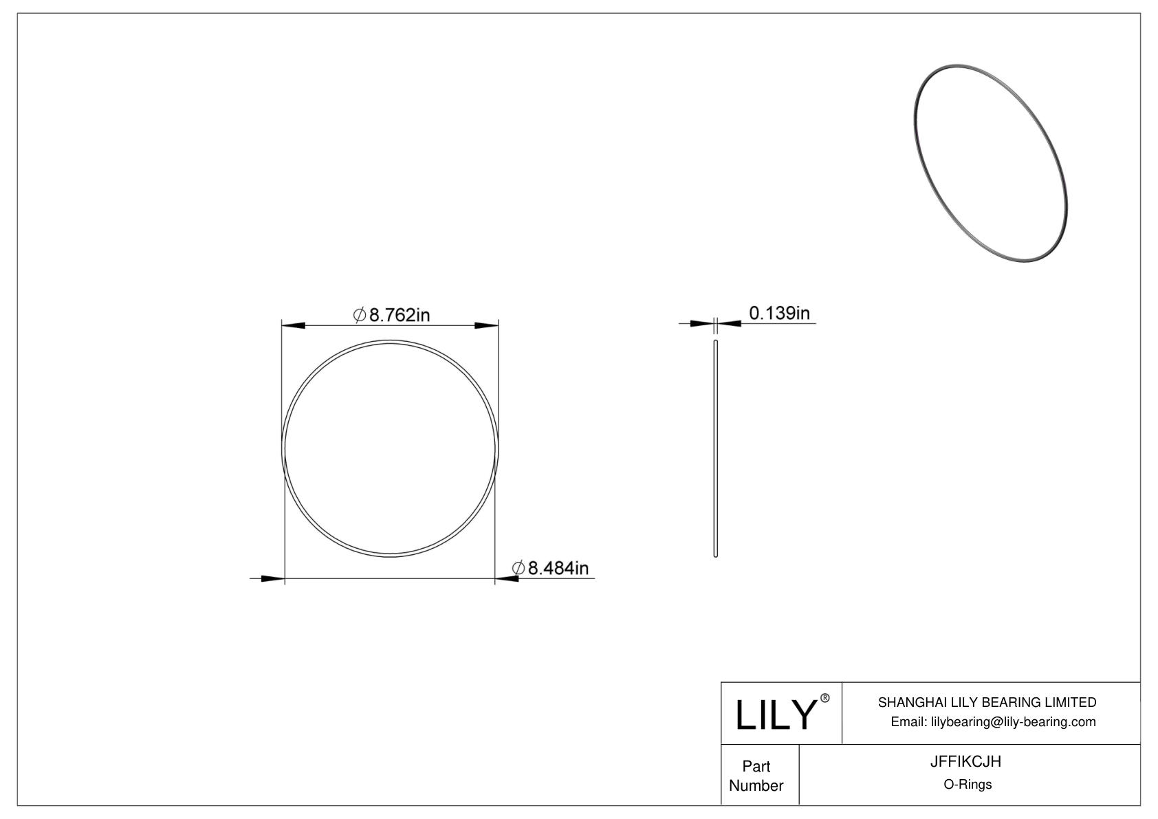 JFFIKCJH 圆形耐油 O 形圈 cad drawing