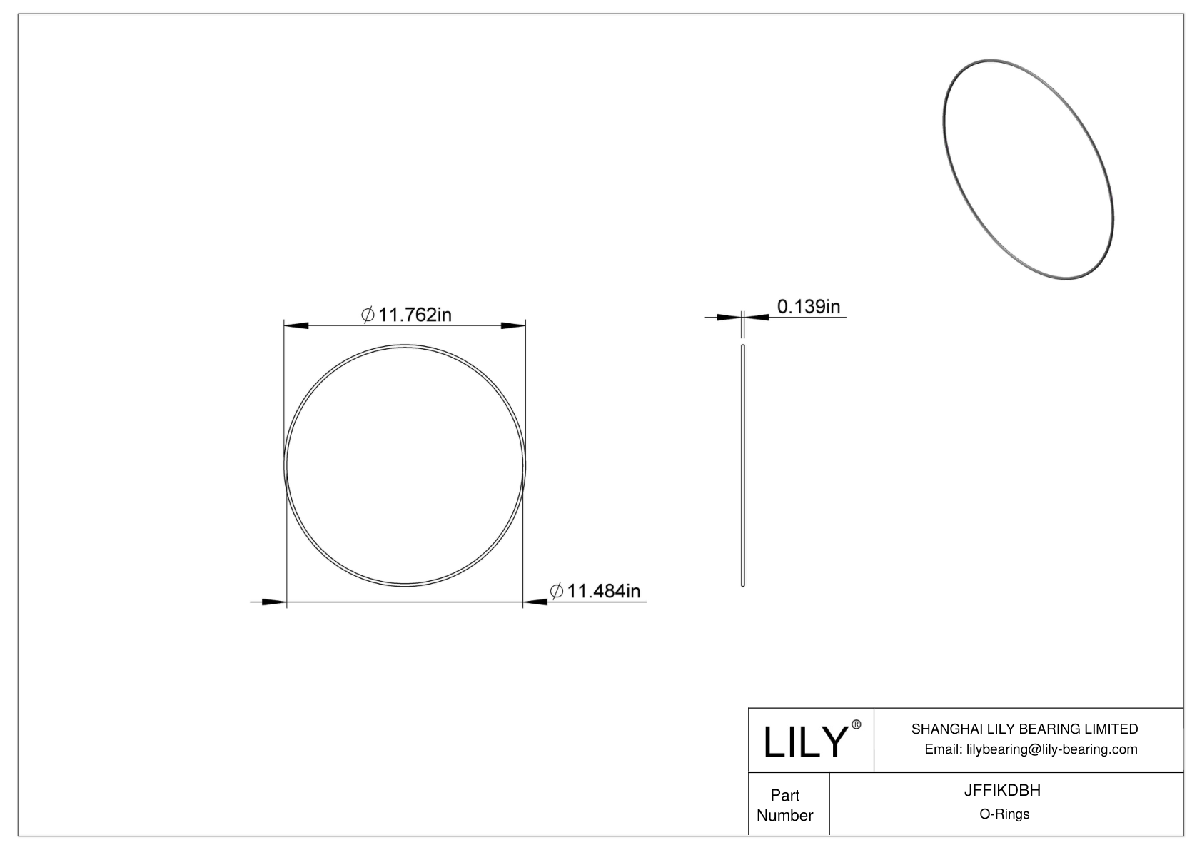 JFFIKDBH Juntas tóricas redondas resistentes al aceite cad drawing