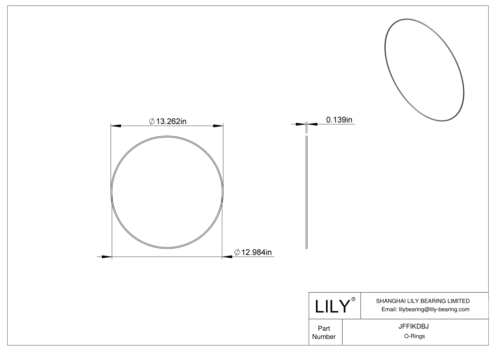 JFFIKDBJ Oil Resistant O-Rings Round cad drawing