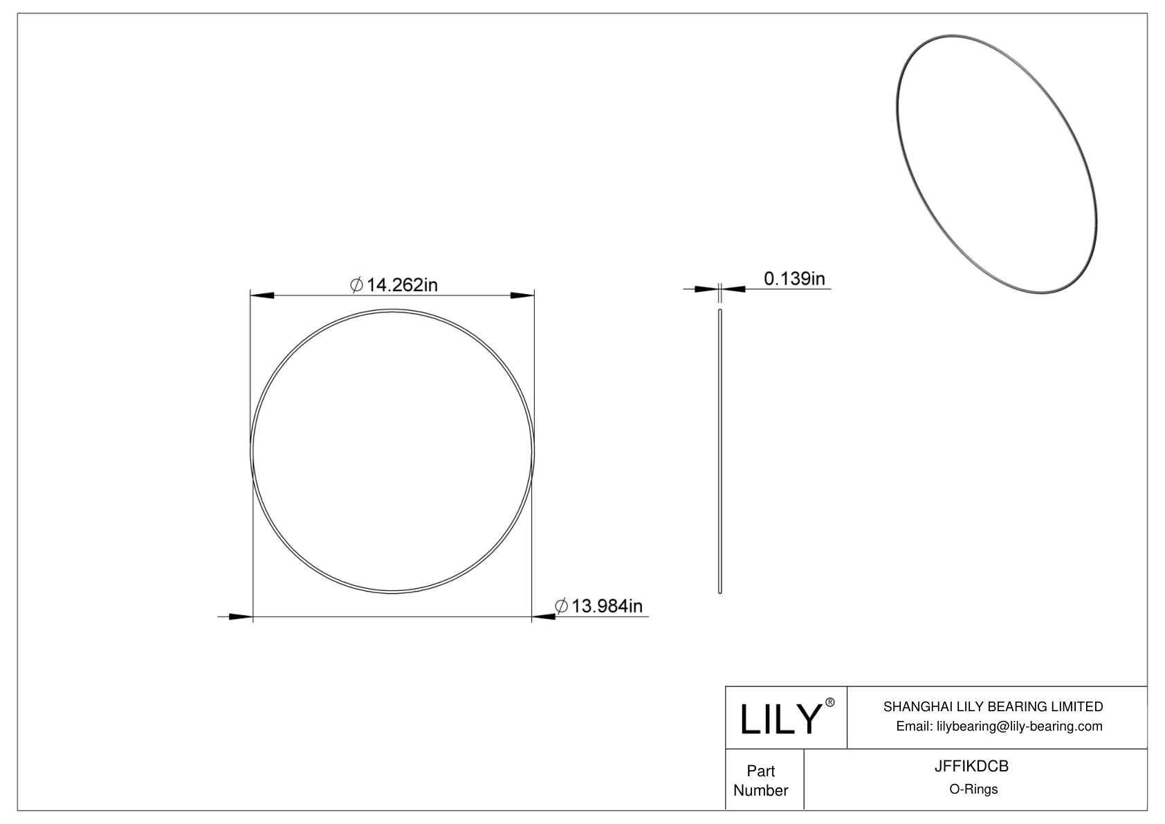 JFFIKDCB 圆形耐油 O 形圈 cad drawing