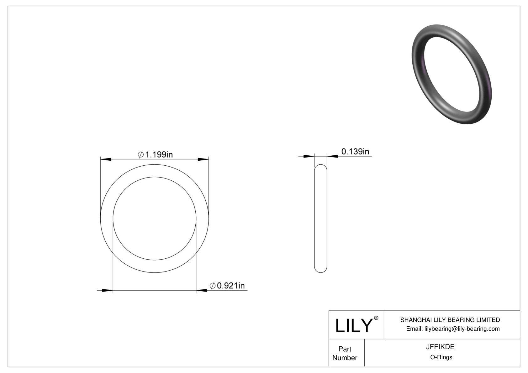 JFFIKDE 圆形耐油 O 形圈 cad drawing