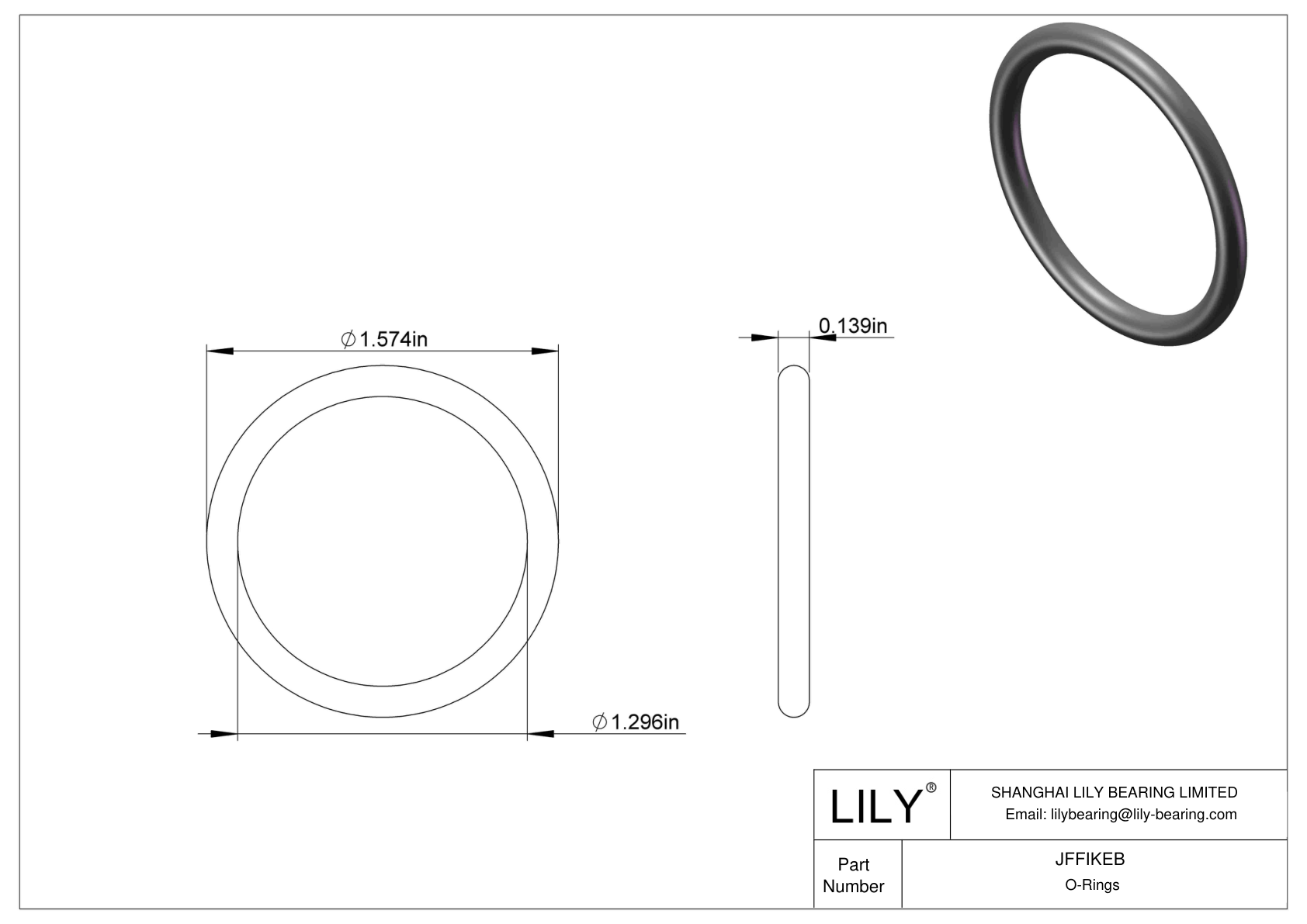 JFFIKEB 圆形耐油 O 形圈 cad drawing