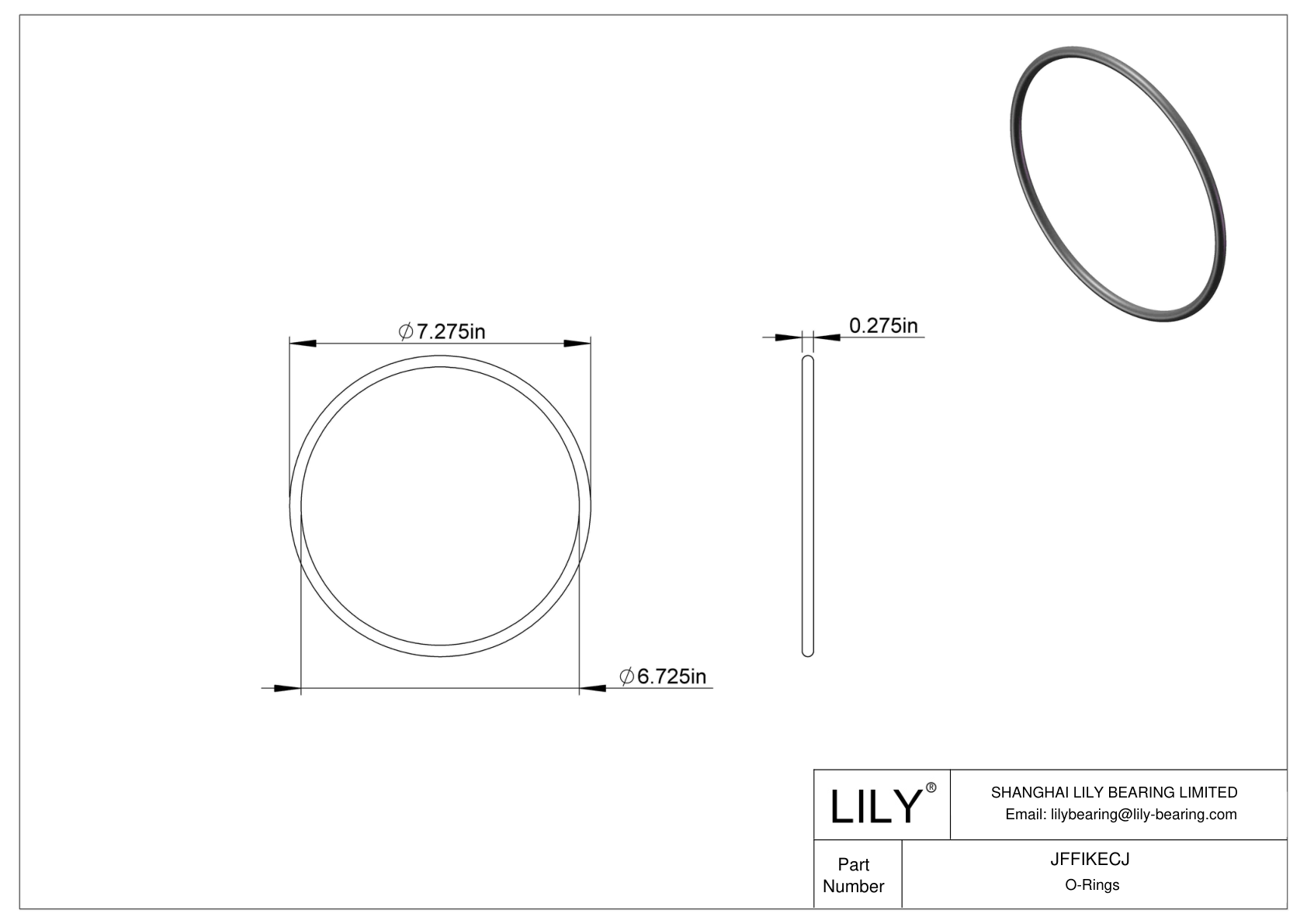 JFFIKECJ Juntas tóricas redondas resistentes al aceite cad drawing