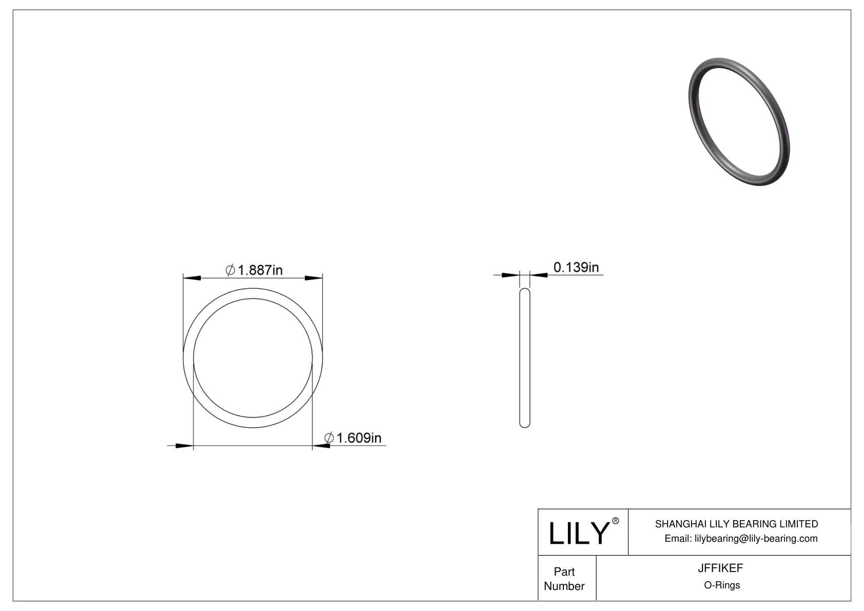 JFFIKEF 圆形耐油 O 形圈 cad drawing