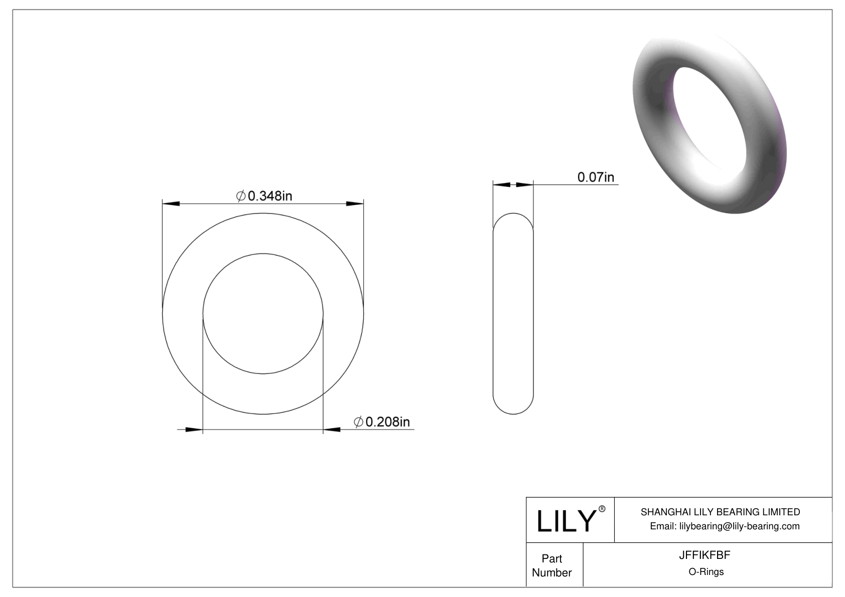 JFFIKFBF Juntas tóricas redondas resistentes al aceite cad drawing