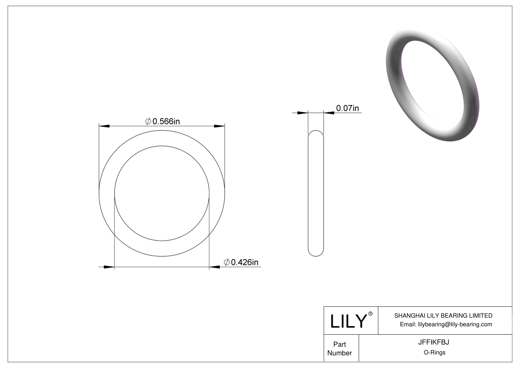 JFFIKFBJ Oil Resistant O-Rings Round cad drawing