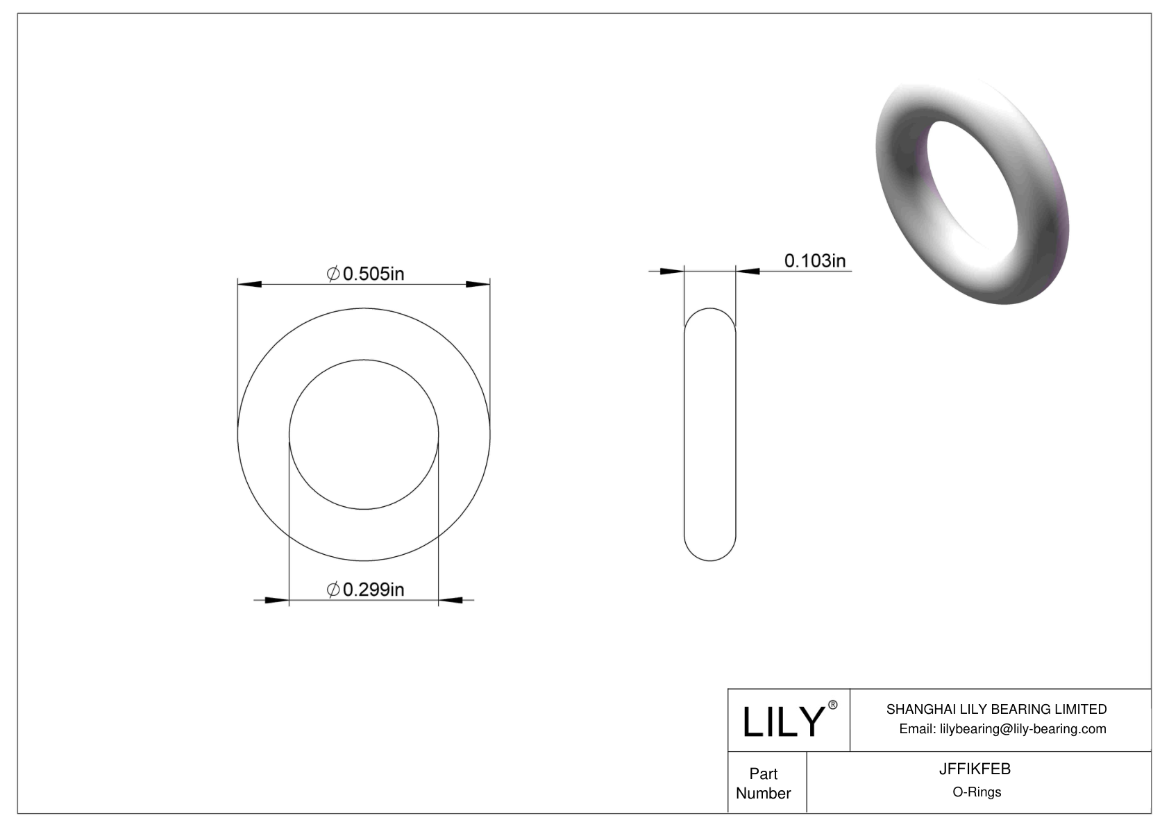 JFFIKFEB Juntas tóricas redondas resistentes al aceite cad drawing