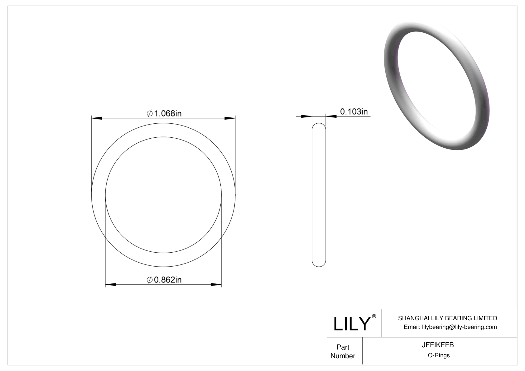 JFFIKFFB Juntas tóricas redondas resistentes al aceite cad drawing