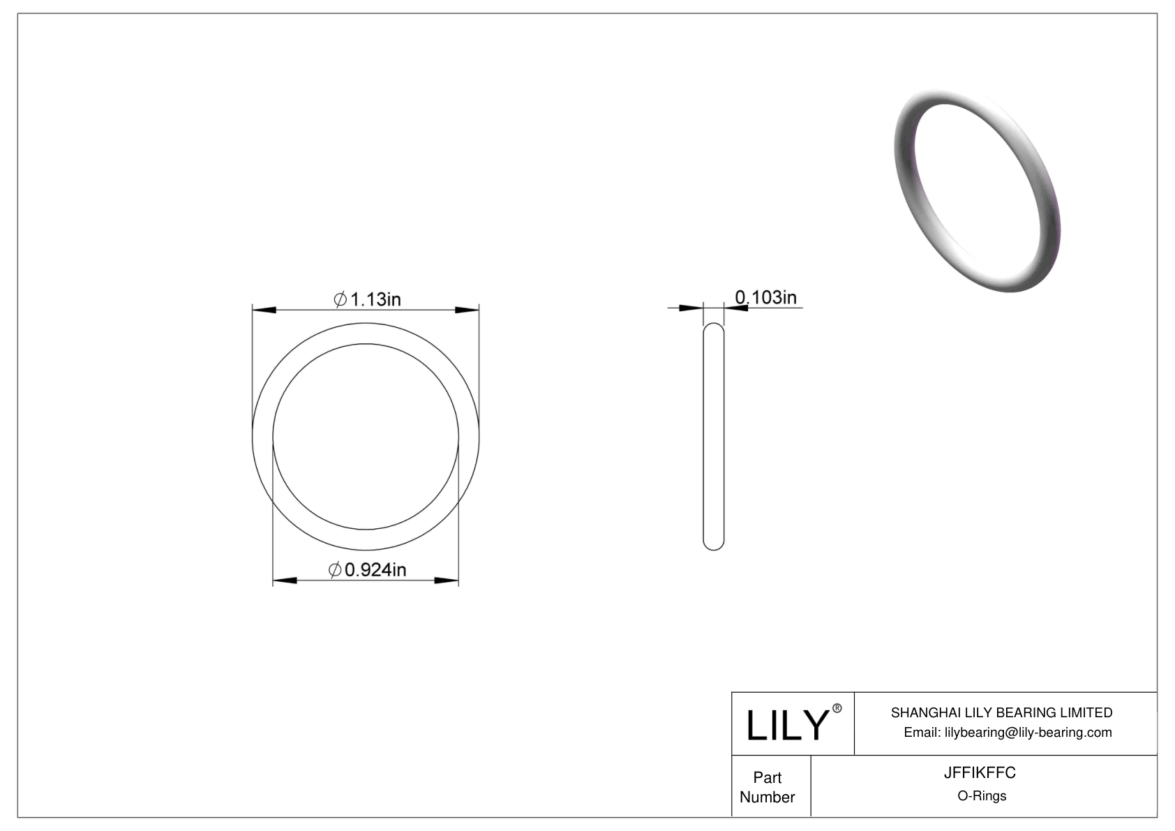 JFFIKFFC Juntas tóricas redondas resistentes al aceite cad drawing