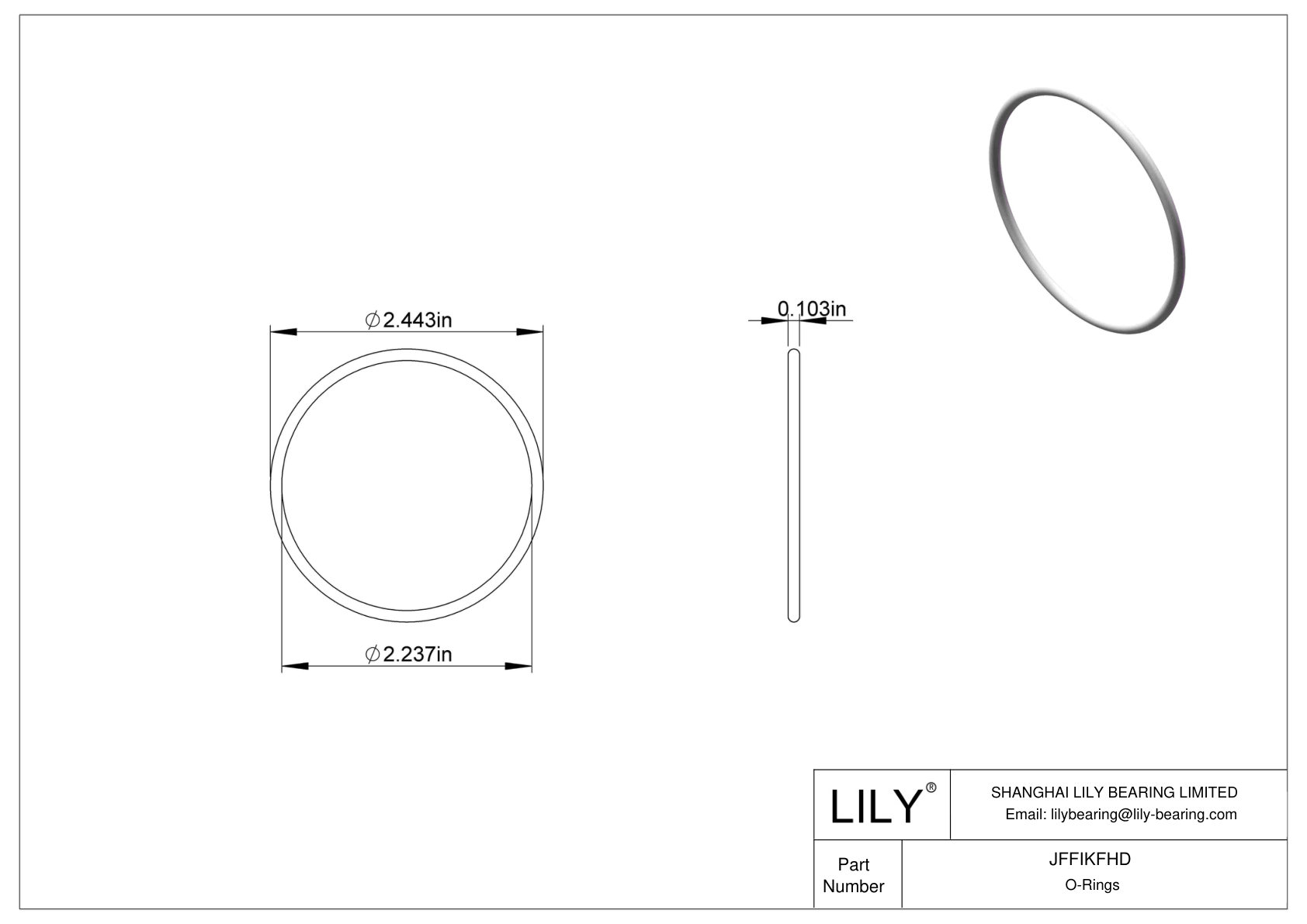 JFFIKFHD 圆形耐油 O 形圈 cad drawing