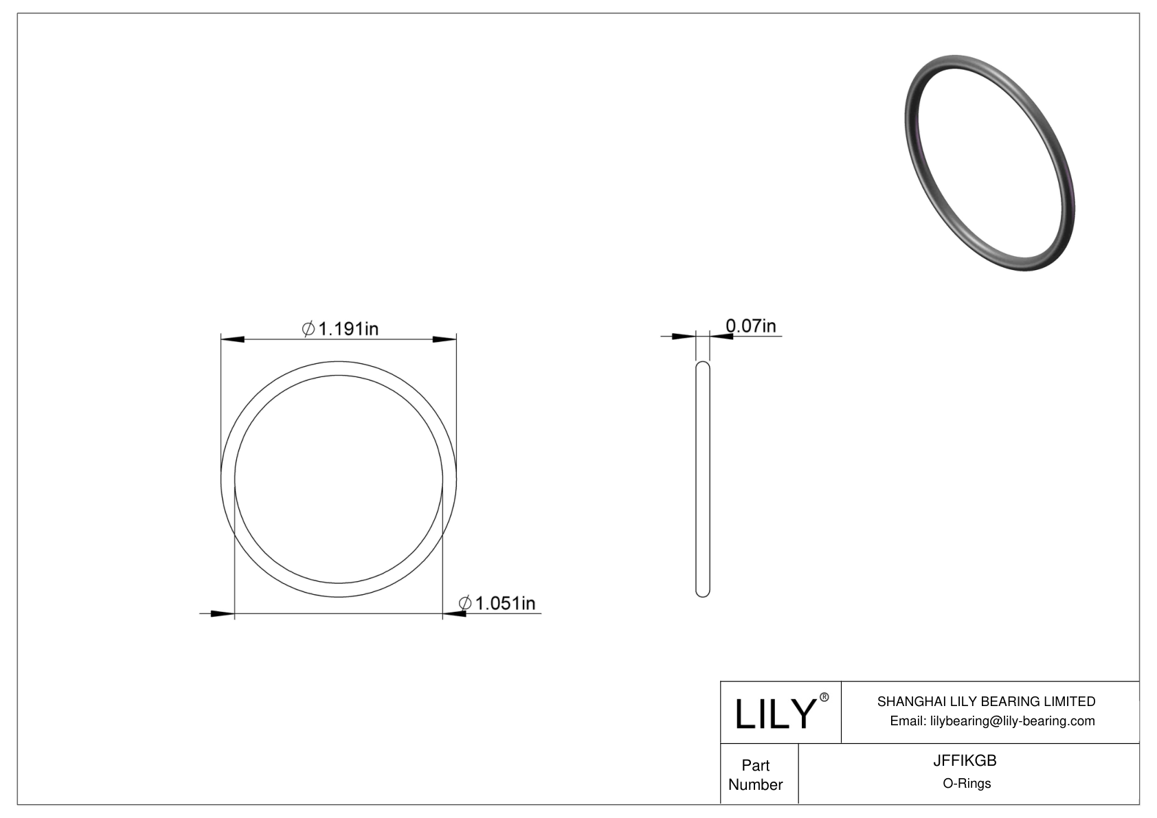 JFFIKGB Juntas tóricas redondas resistentes al aceite cad drawing