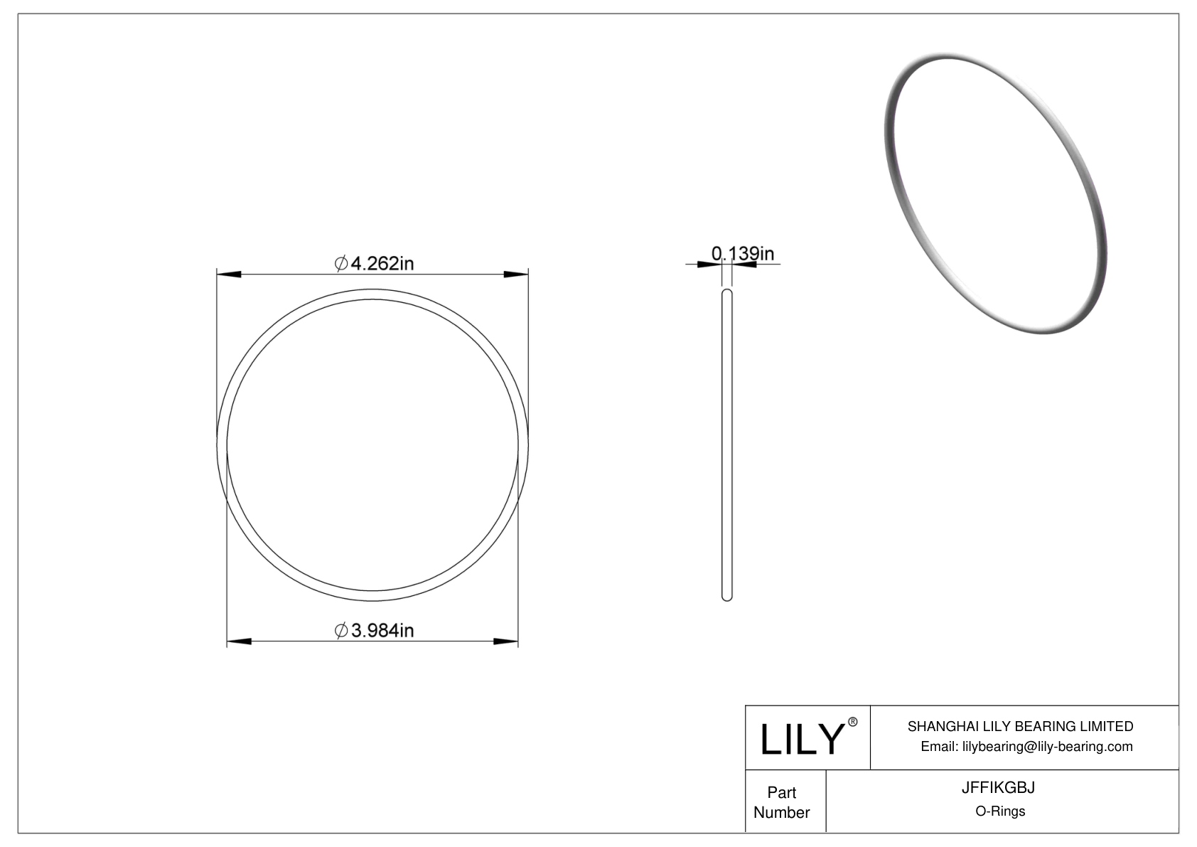 JFFIKGBJ Oil Resistant O-Rings Round cad drawing