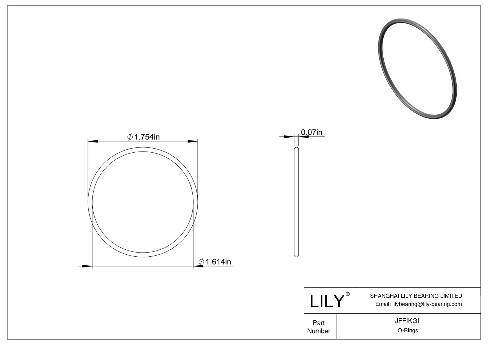 JFFIKGI 圆形耐油 O 形圈 cad drawing