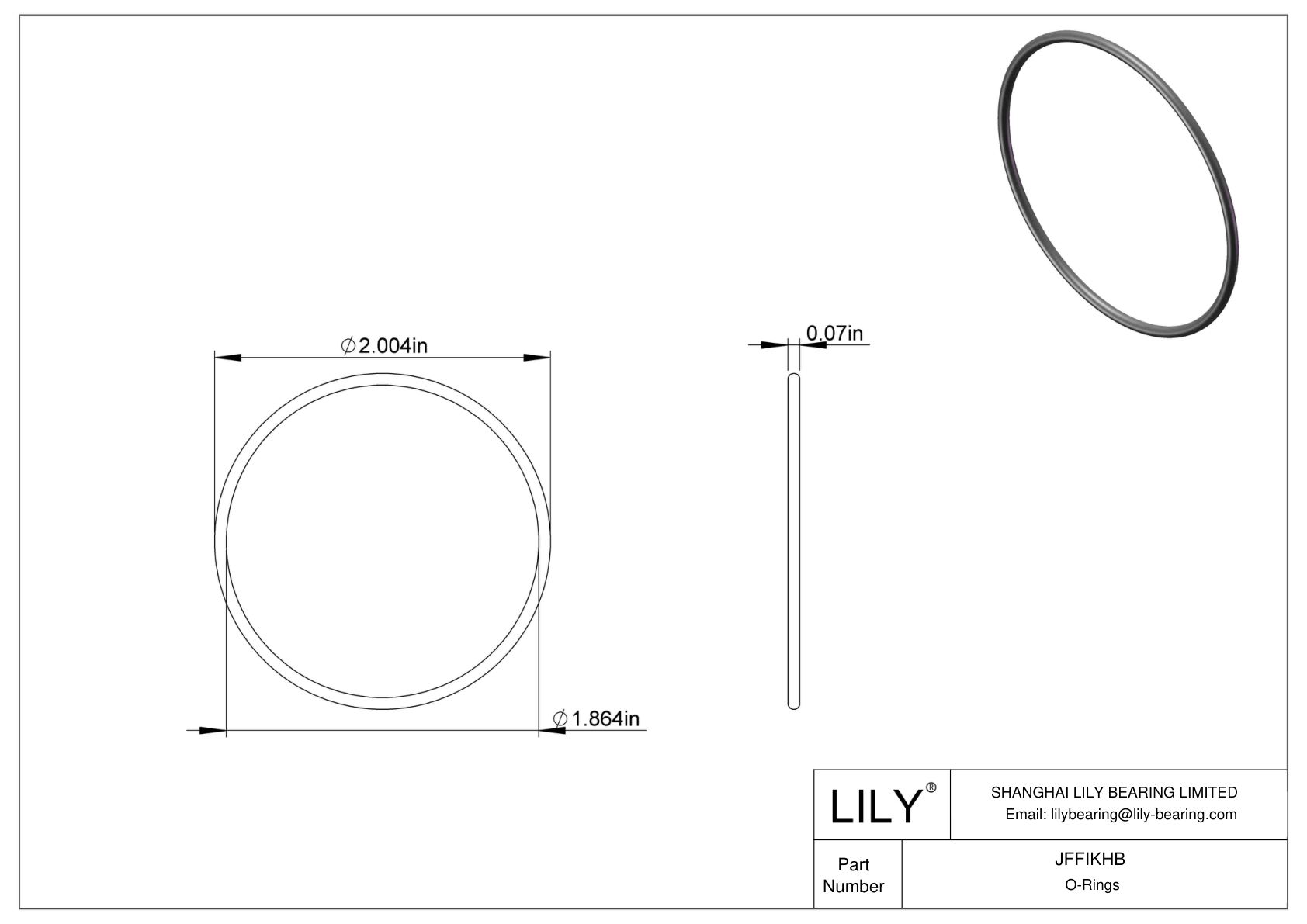 JFFIKHB 圆形耐油 O 形圈 cad drawing