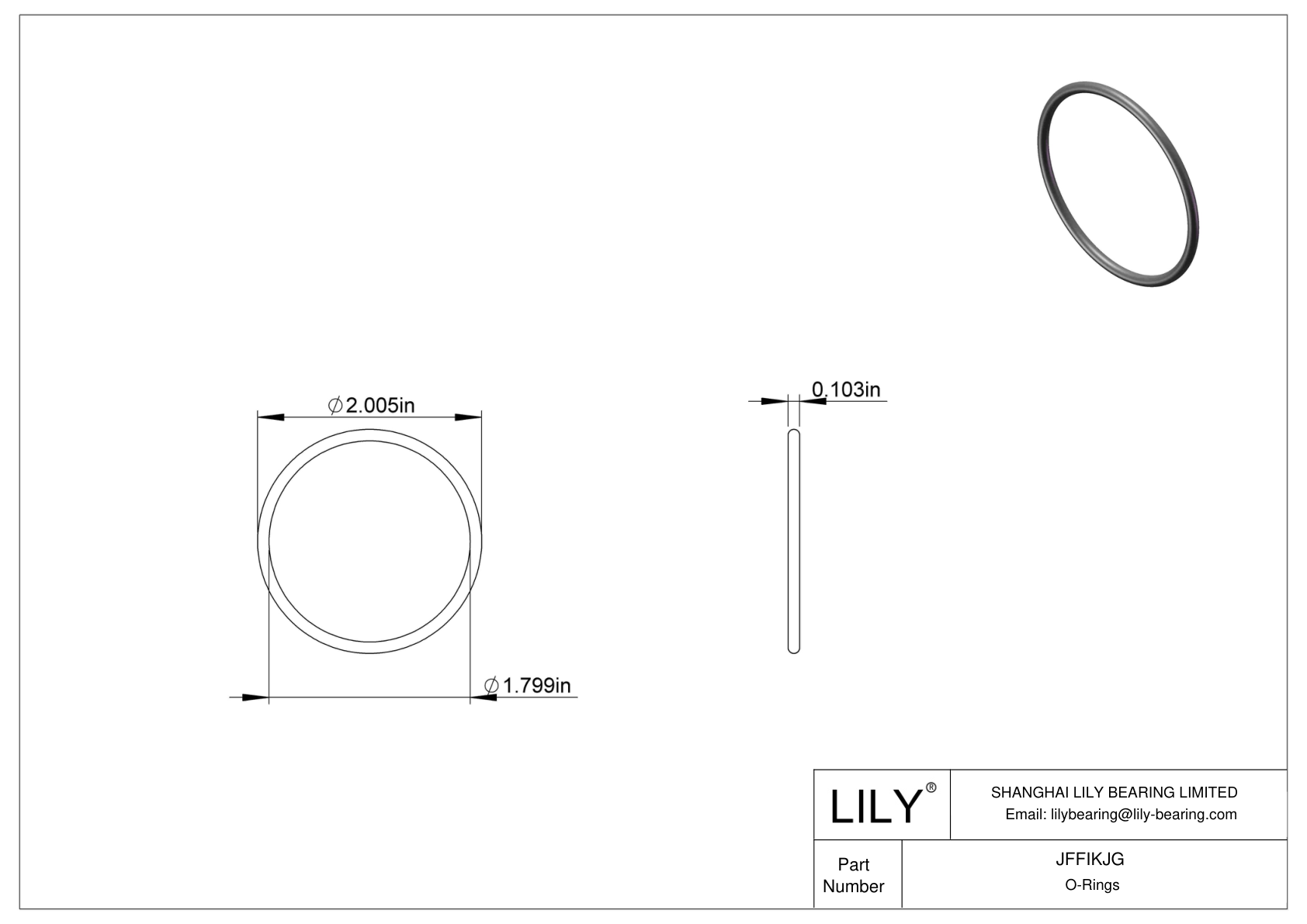 JFFIKJG Juntas tóricas redondas resistentes al aceite cad drawing