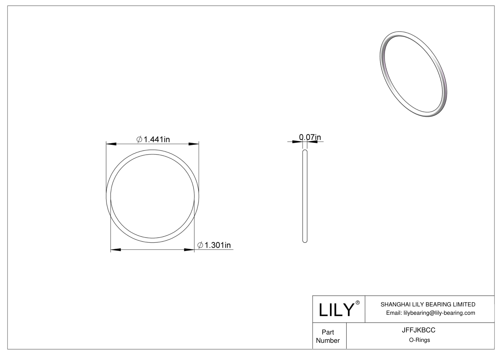 JFFJKBCC Juntas tóricas redondas resistentes a productos químicos cad drawing