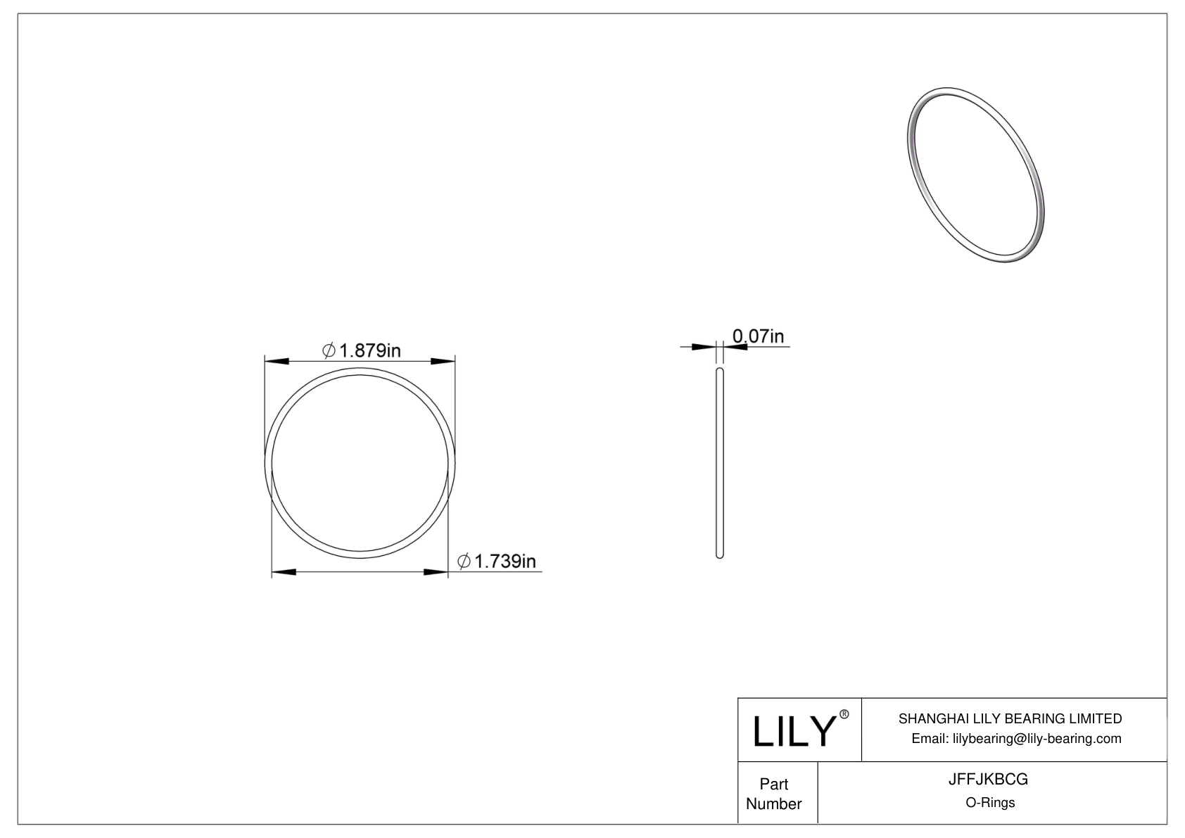 JFFJKBCG Juntas tóricas redondas resistentes a productos químicos cad drawing