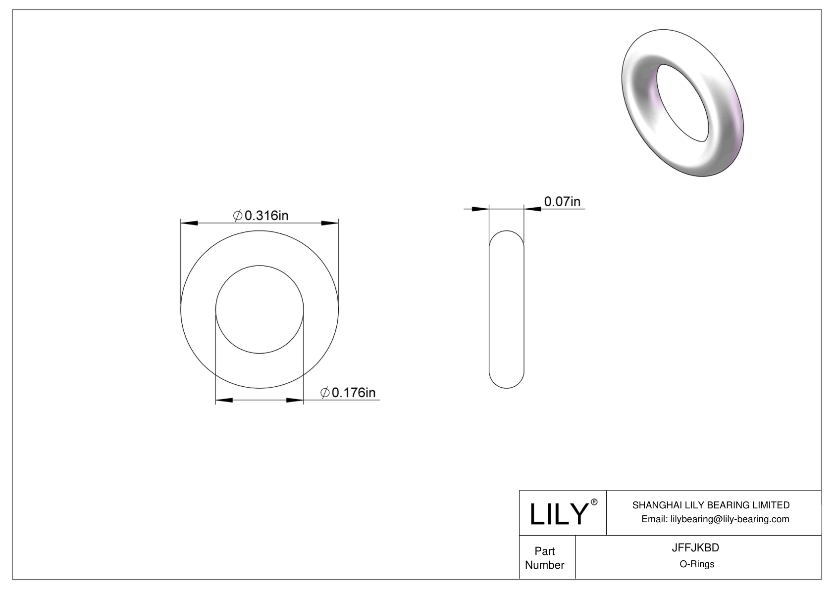 JFFJKBD Juntas tóricas redondas resistentes a productos químicos cad drawing