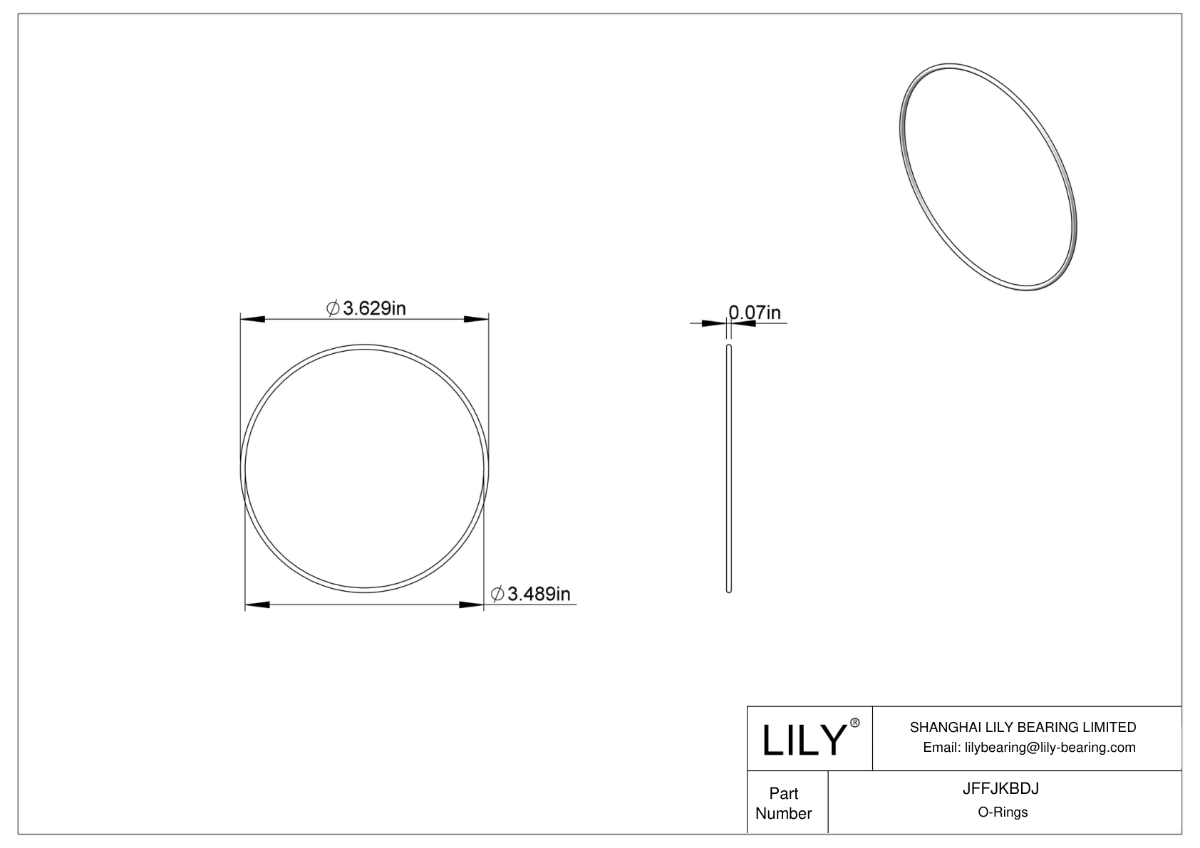 JFFJKBDJ 圆形耐化学性 O 形圈 cad drawing