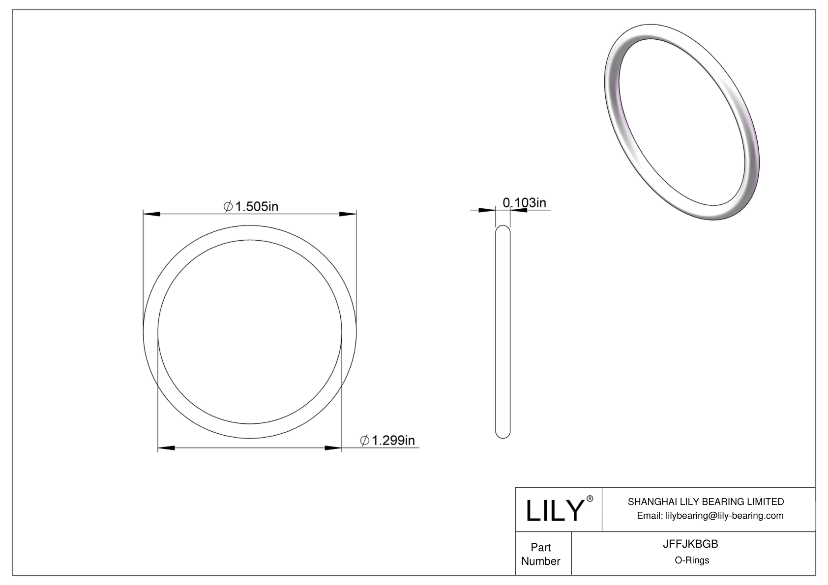 JFFJKBGB Juntas tóricas redondas resistentes a productos químicos cad drawing