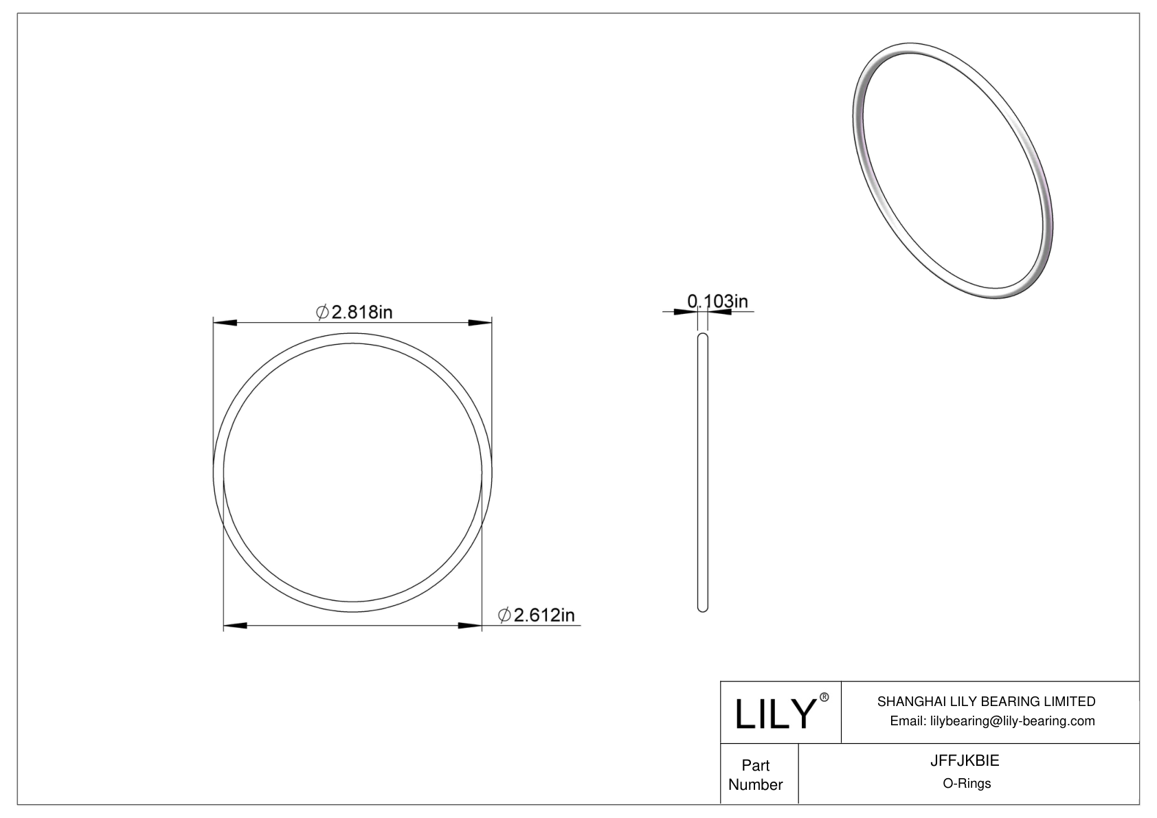 JFFJKBIE 圆形耐化学性 O 形圈 cad drawing