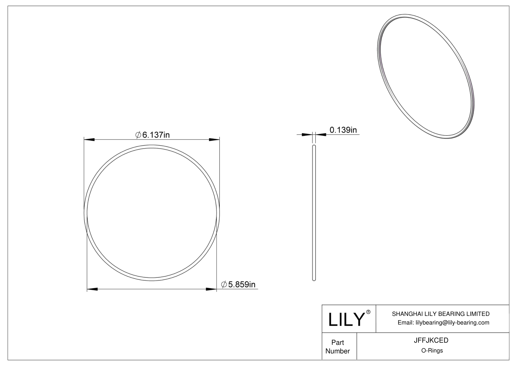 JFFJKCED Juntas tóricas redondas resistentes a productos químicos cad drawing