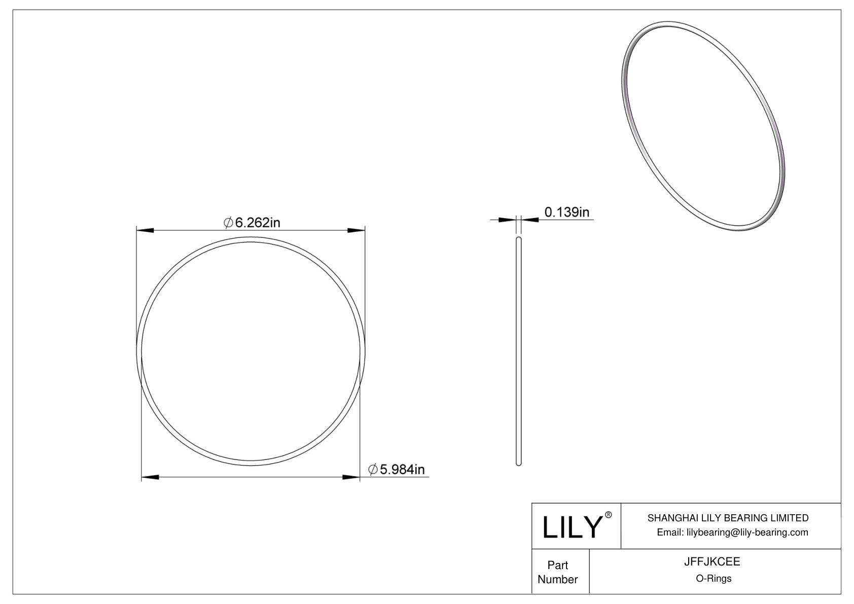 JFFJKCEE Juntas tóricas redondas resistentes a productos químicos cad drawing