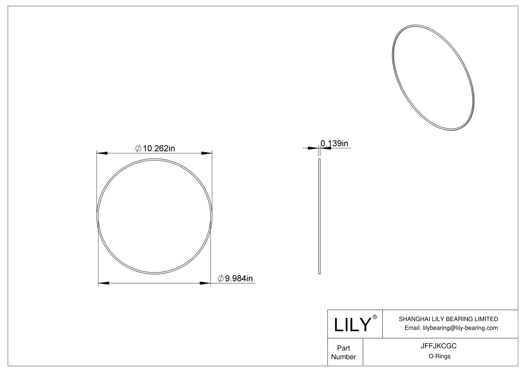 JFFJKCGC Chemical Resistant O-rings Round cad drawing