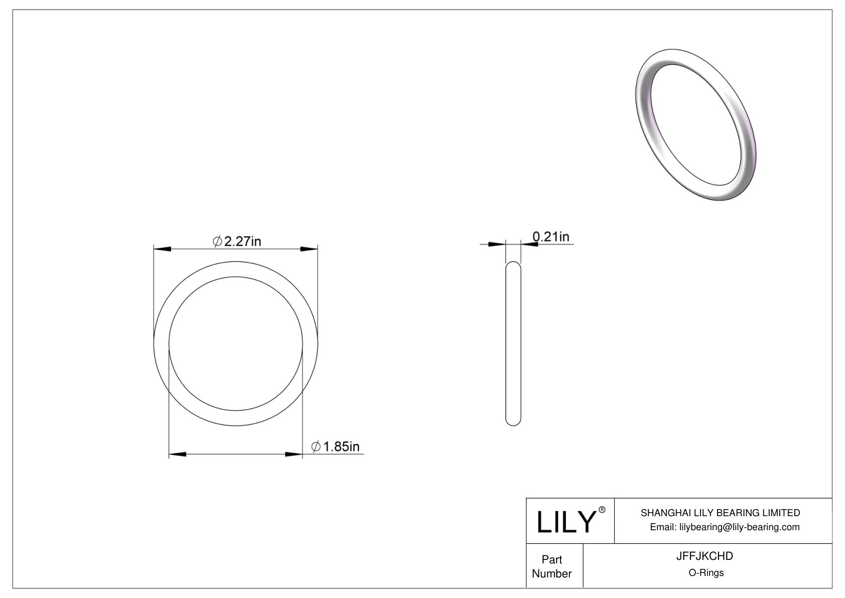 JFFJKCHD Juntas tóricas redondas resistentes a productos químicos cad drawing