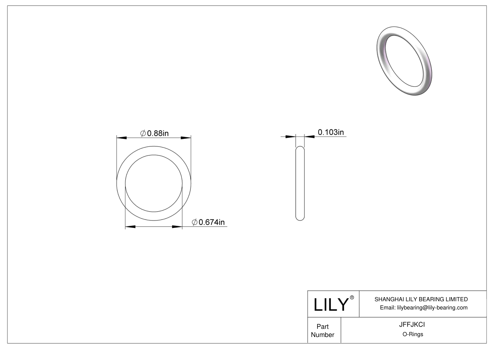 JFFJKCI 圆形耐化学性 O 形圈 cad drawing