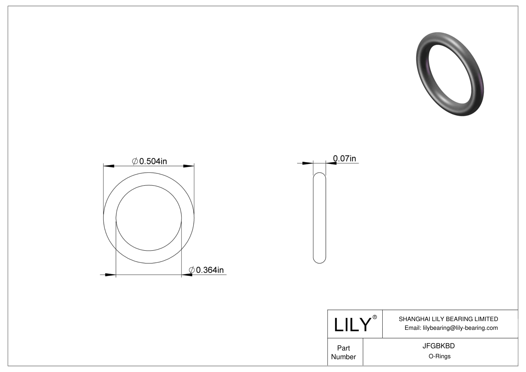 JFGBKBD Water And Steam Resistant O-Rings cad drawing