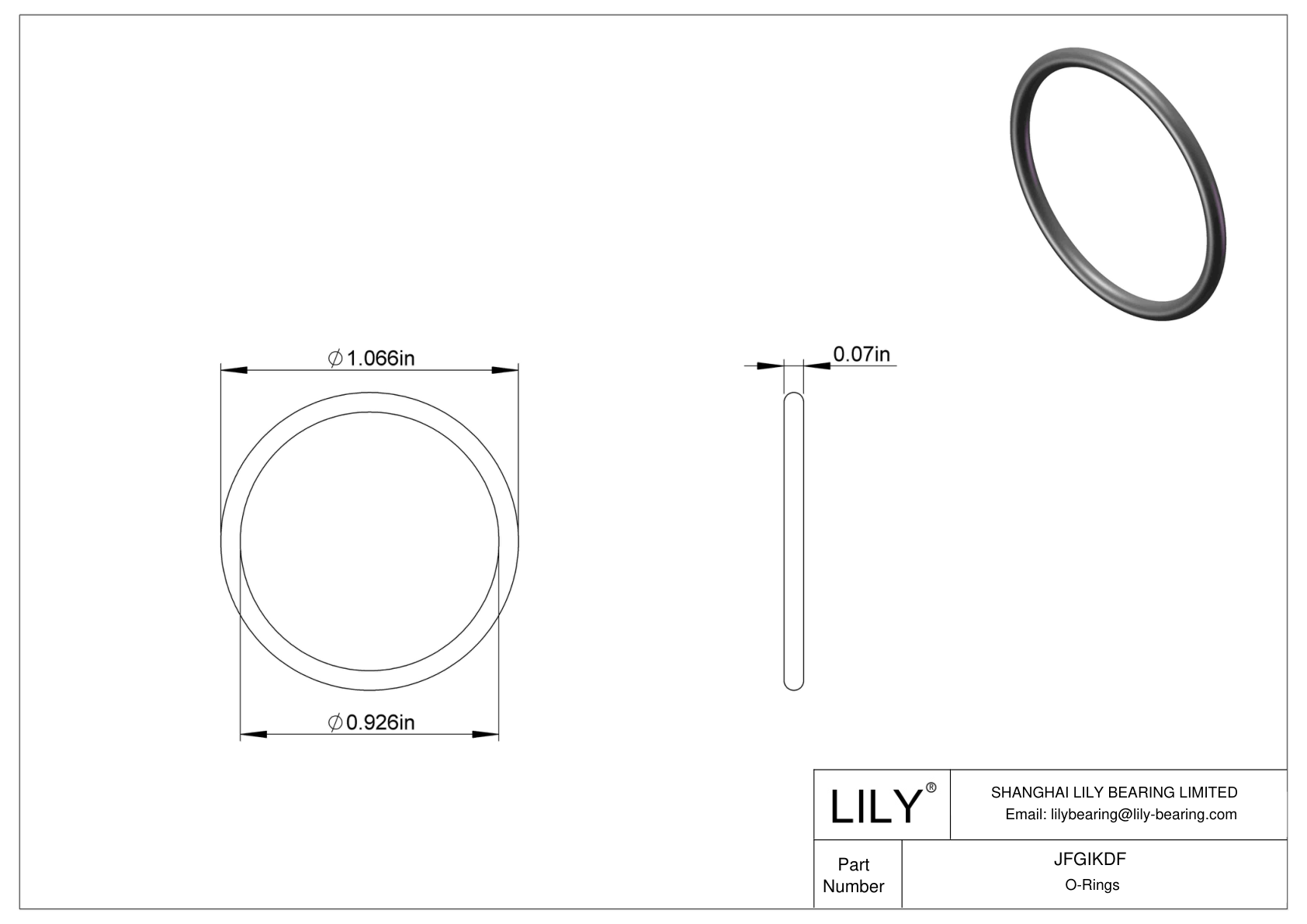 JFGIKDF Juntas tóricas redondas resistentes a productos químicos cad drawing