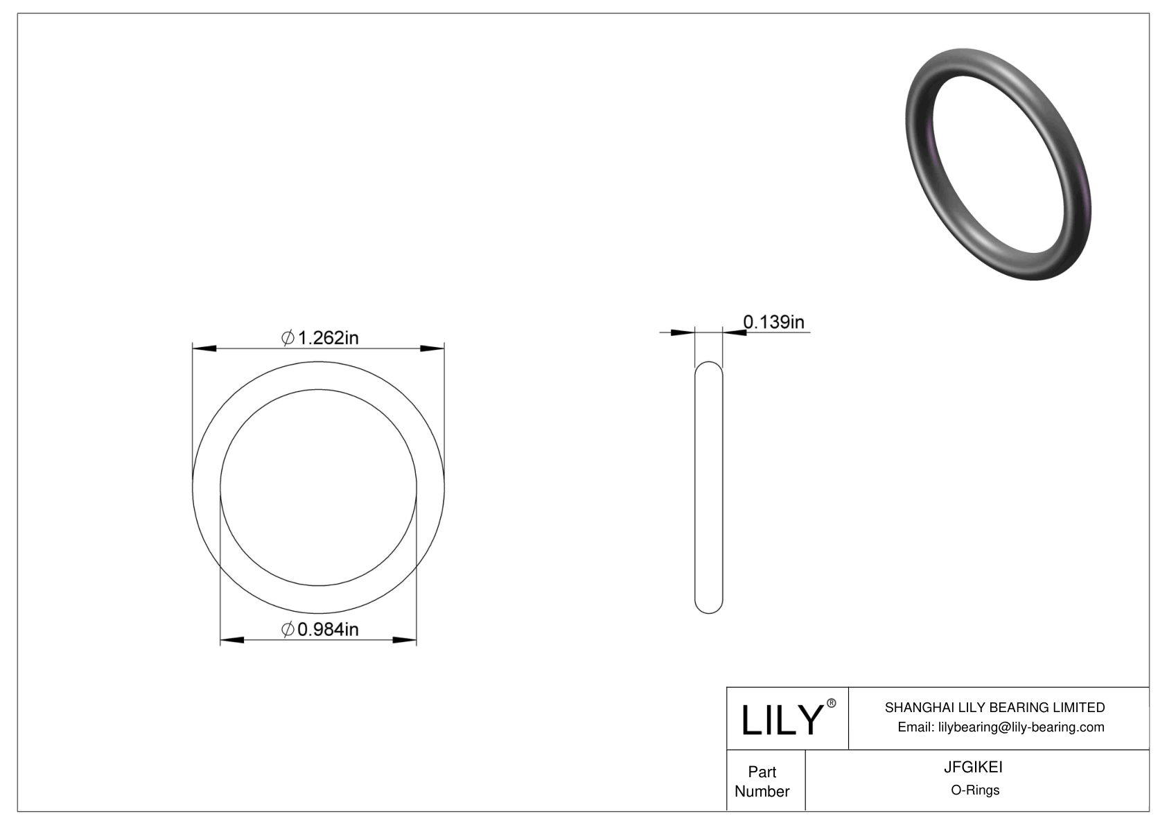 JFGIKEI Juntas tóricas redondas resistentes a productos químicos cad drawing