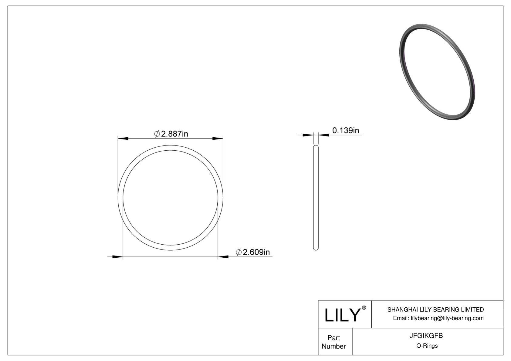 JFGIKGFB 圆形耐化学性 O 形圈 cad drawing